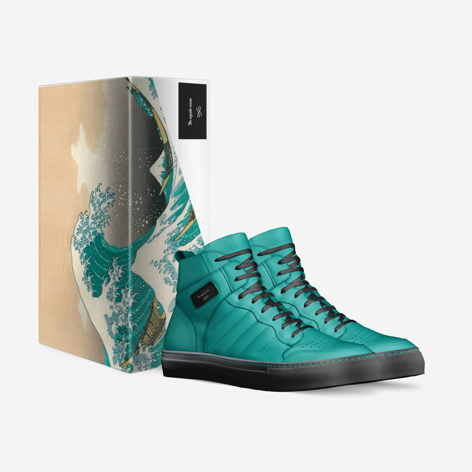 The aquatic ocean  custom made in Italy shoes by Colby Miller | Box view