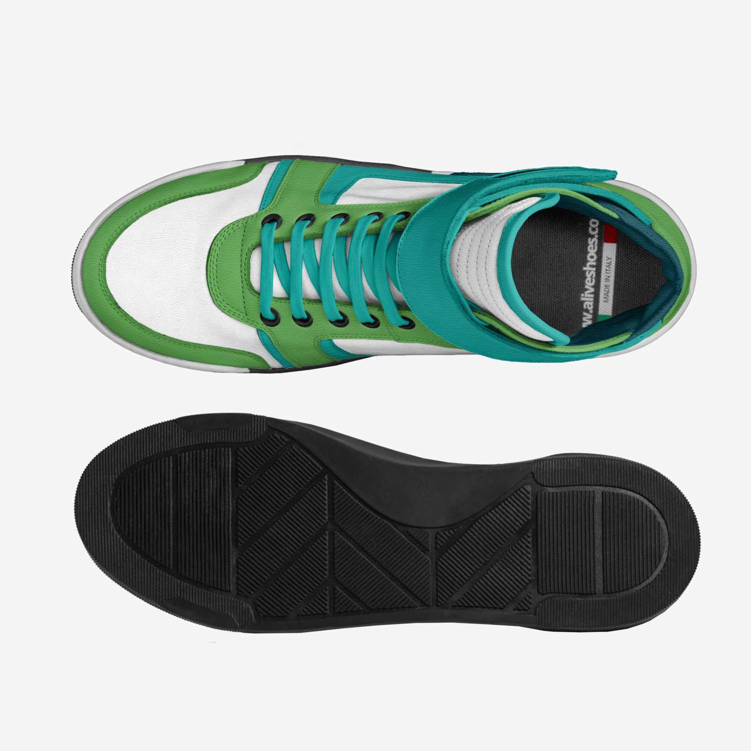 Aliens  custom made in Italy shoes by Lincoln Rivera | Top view