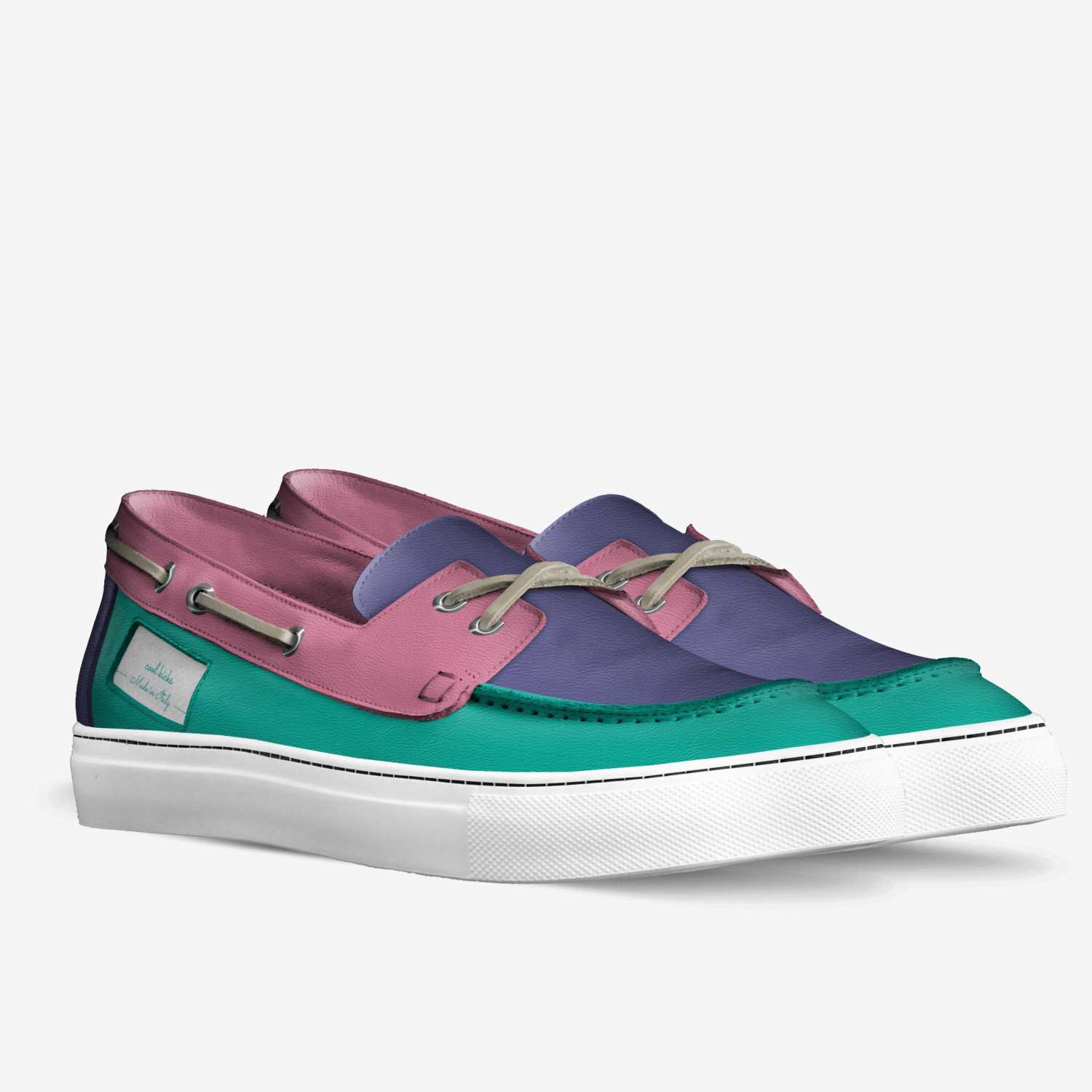 cool kicks custom made in Italy shoes by Panda | Double view