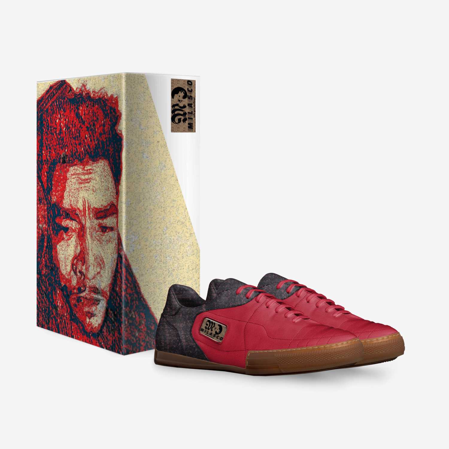 MILASCO Redboi custom made in Italy shoes by Michael Scott | Box view