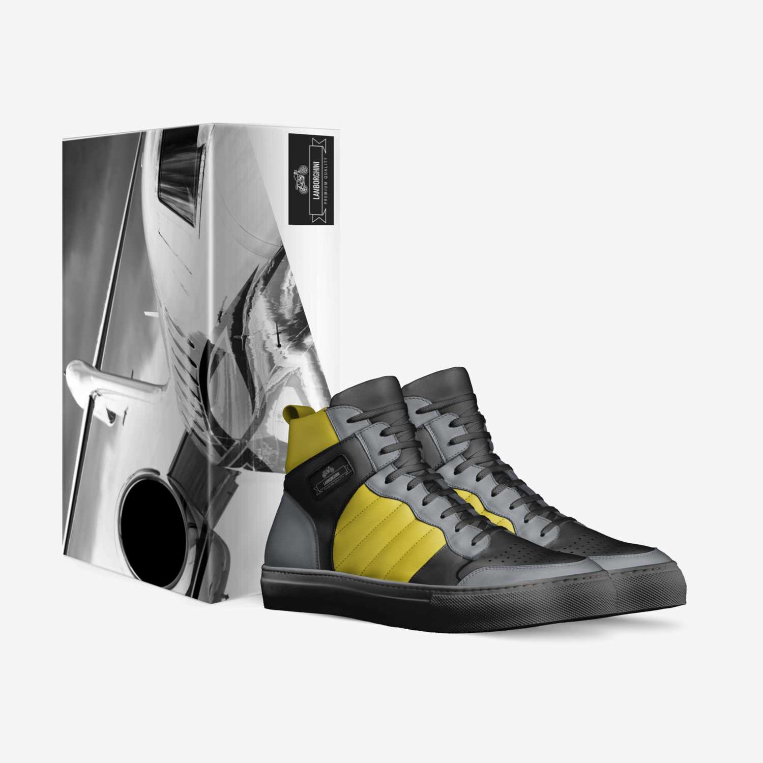 Lamborghini custom made in Italy shoes by Sergio Magdaleno | Box view