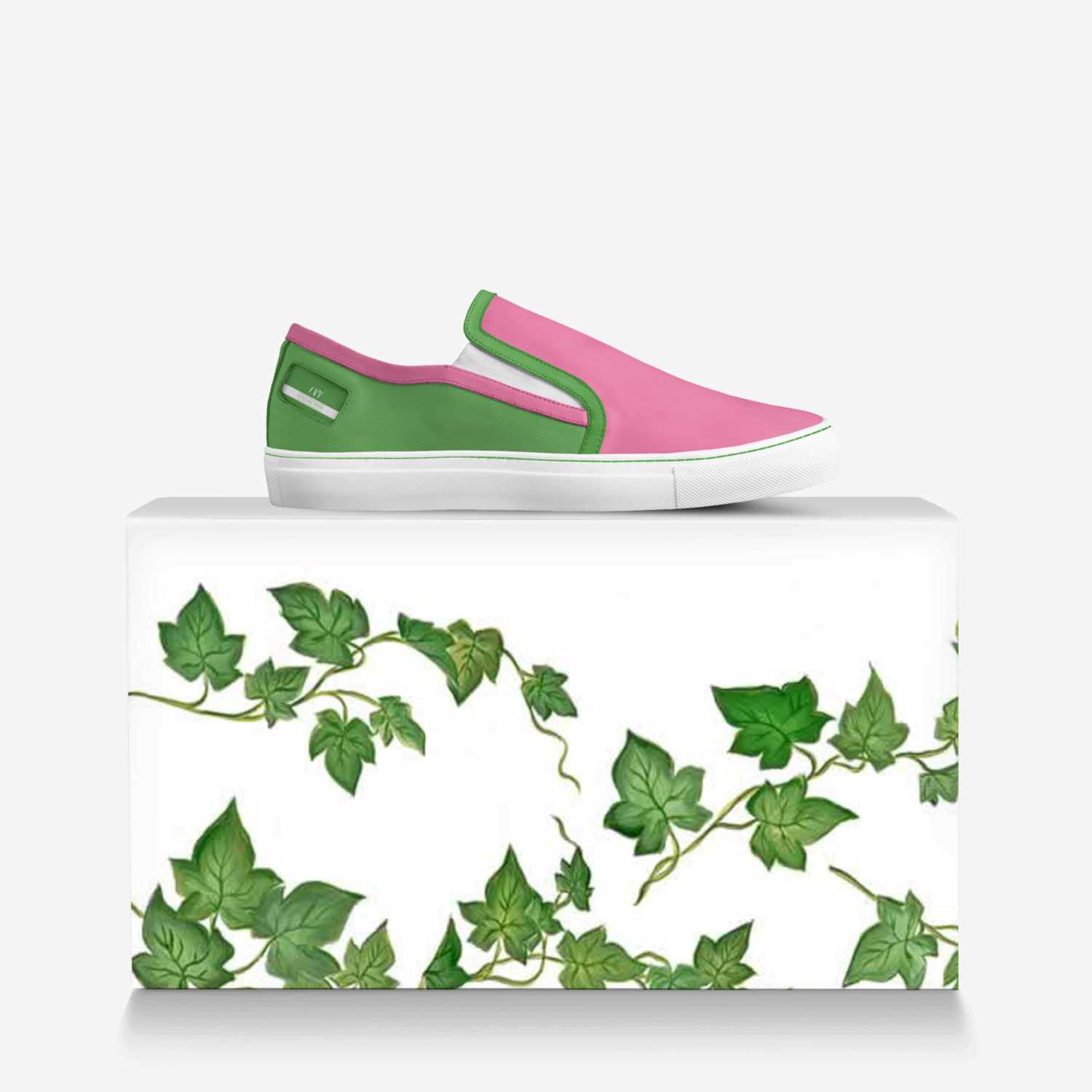 ALPHA KAPPA ALPHA custom made in Italy shoes by K Parker | Over box view