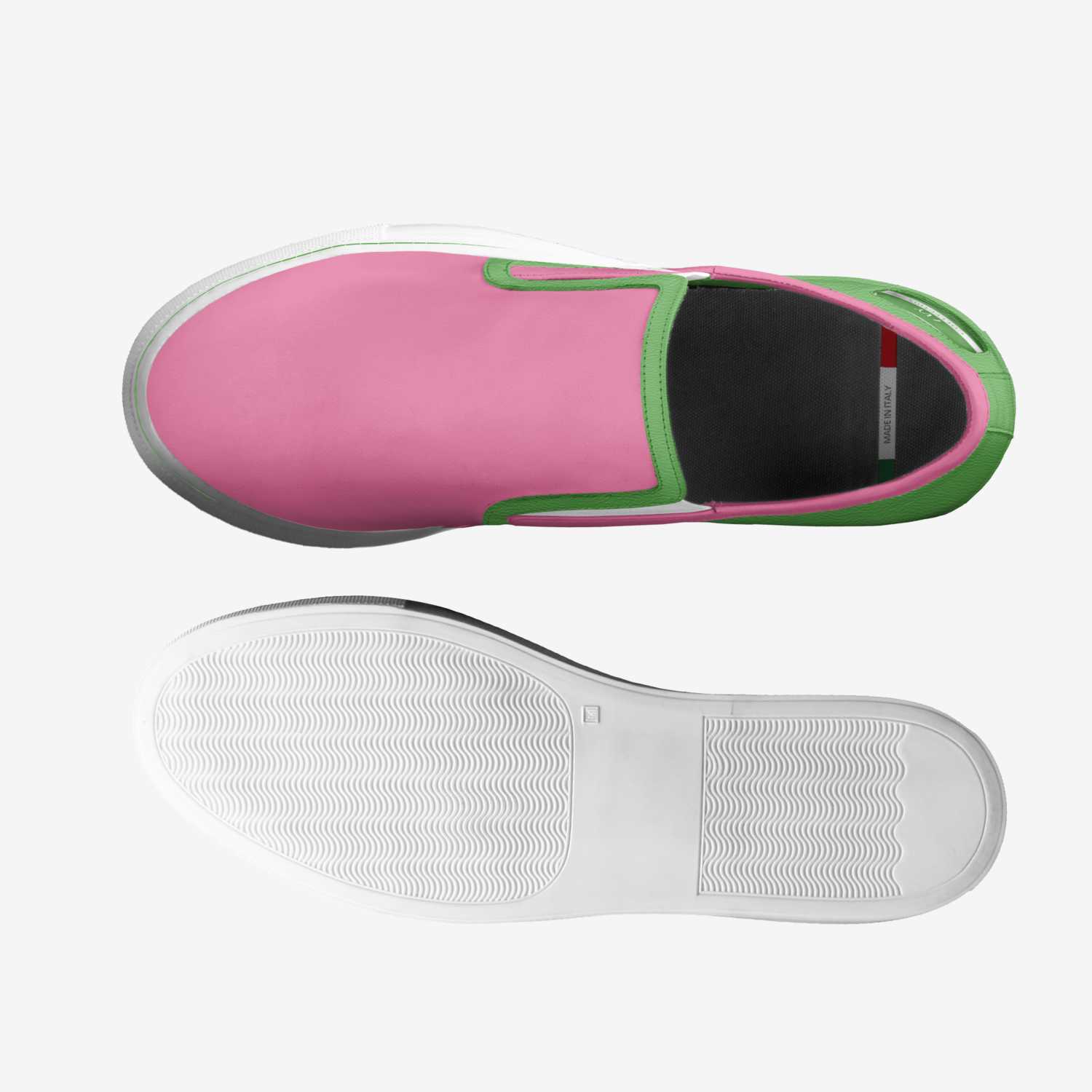 ALPHA KAPPA ALPHA custom made in Italy shoes by K Parker | Top view