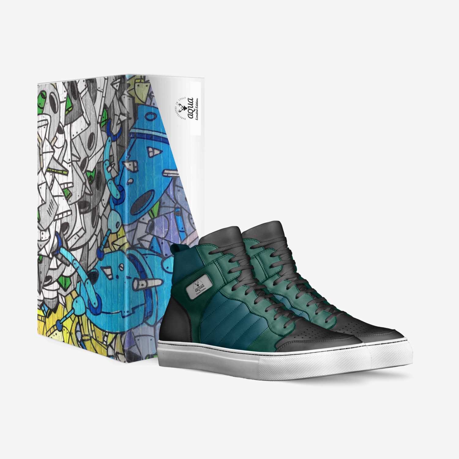 AQUA custom made in Italy shoes by Dimeji Ajasin | Box view