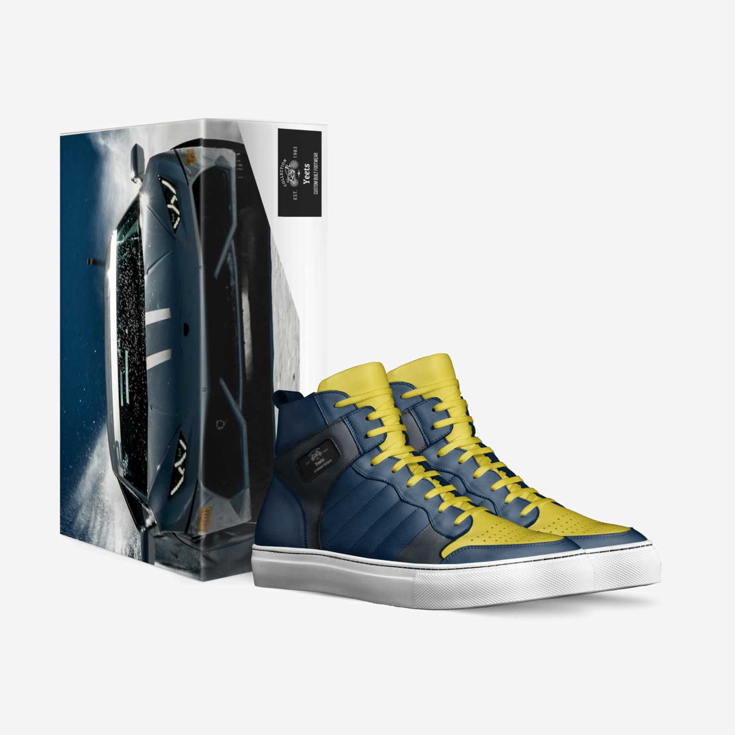 Yeets custom made in Italy shoes by Griffin Mcgee | Box view