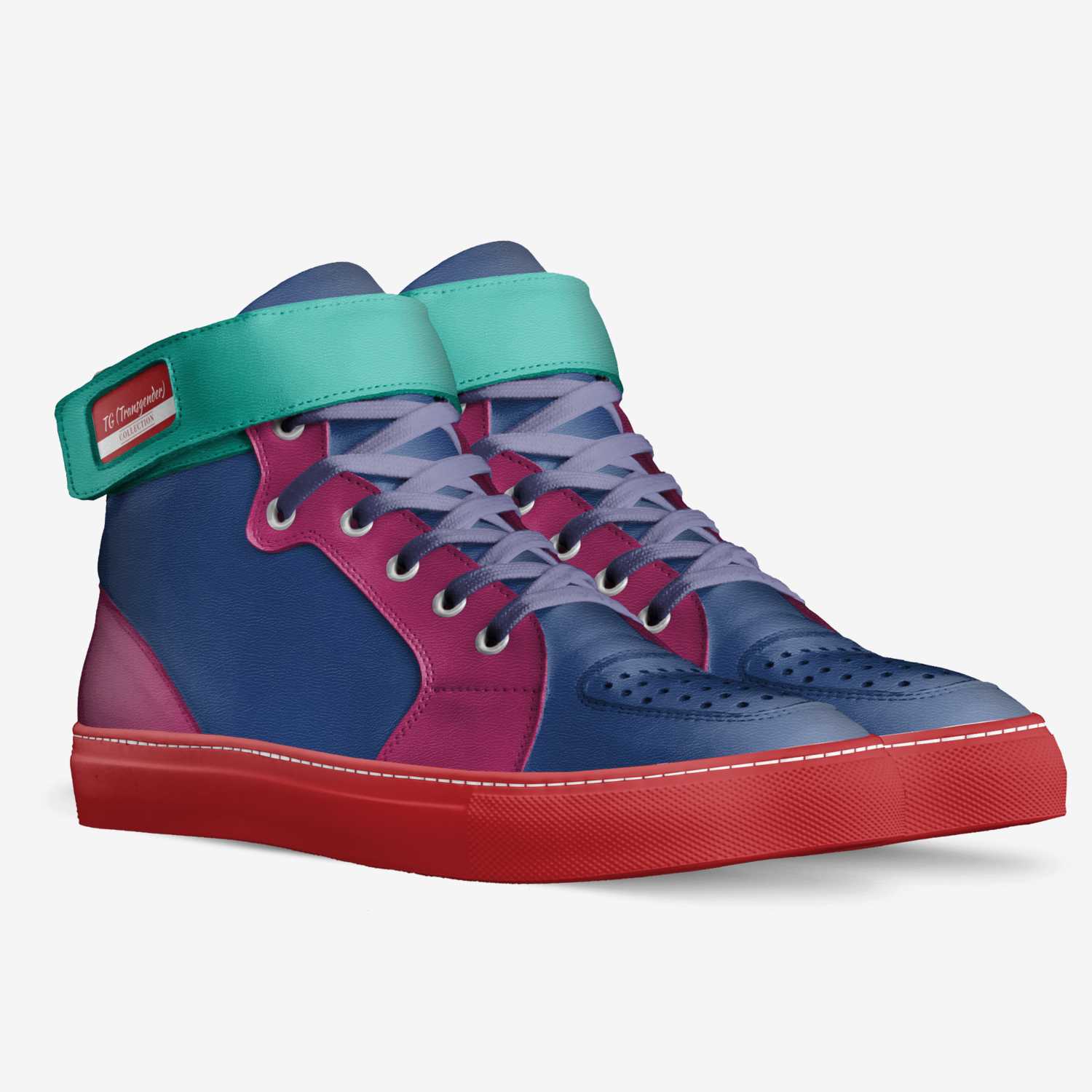 TG (Transgender) custom made in Italy shoes by Masniah Warren | Double view