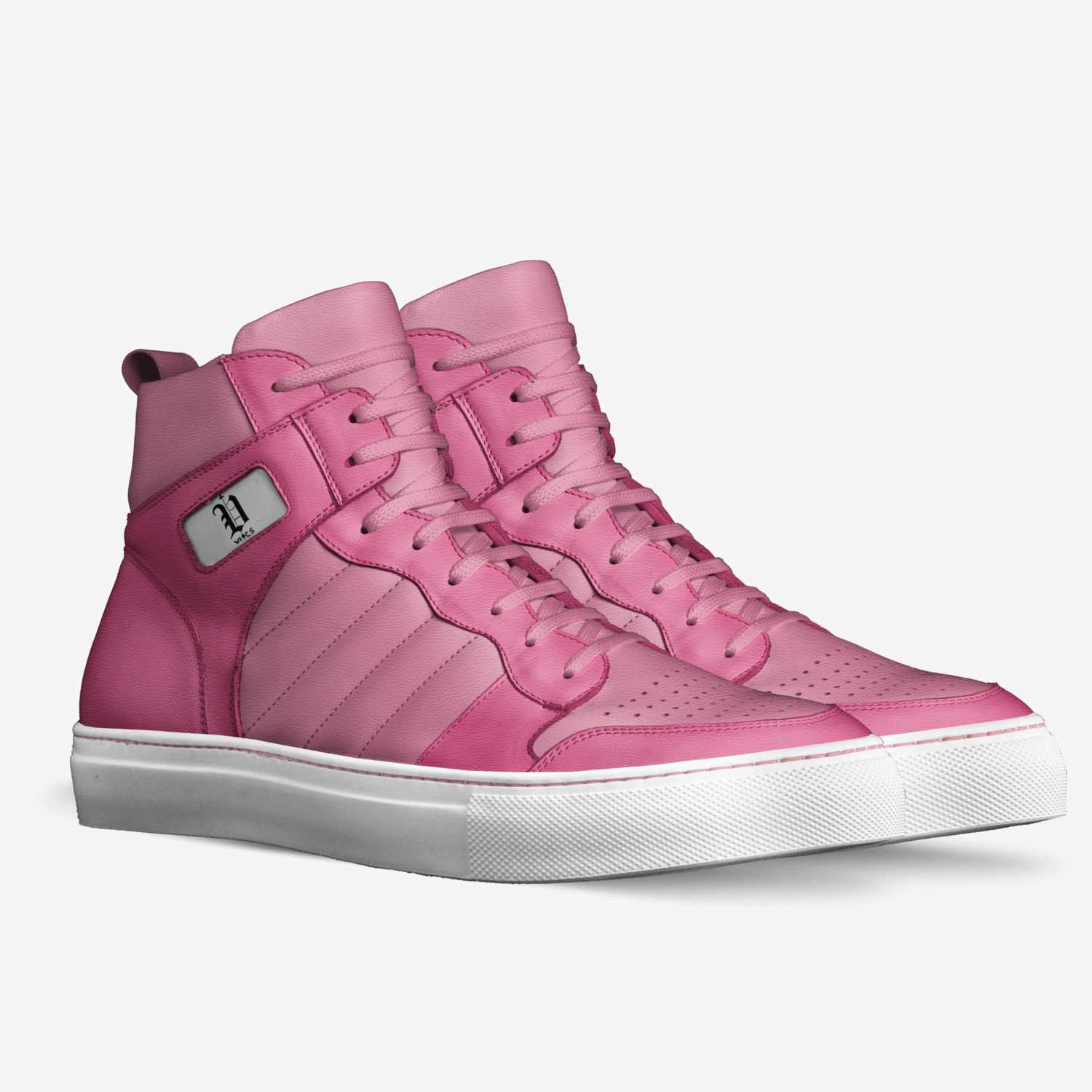 Vics pink custom made in Italy shoes by Brayden Murphy | Double view