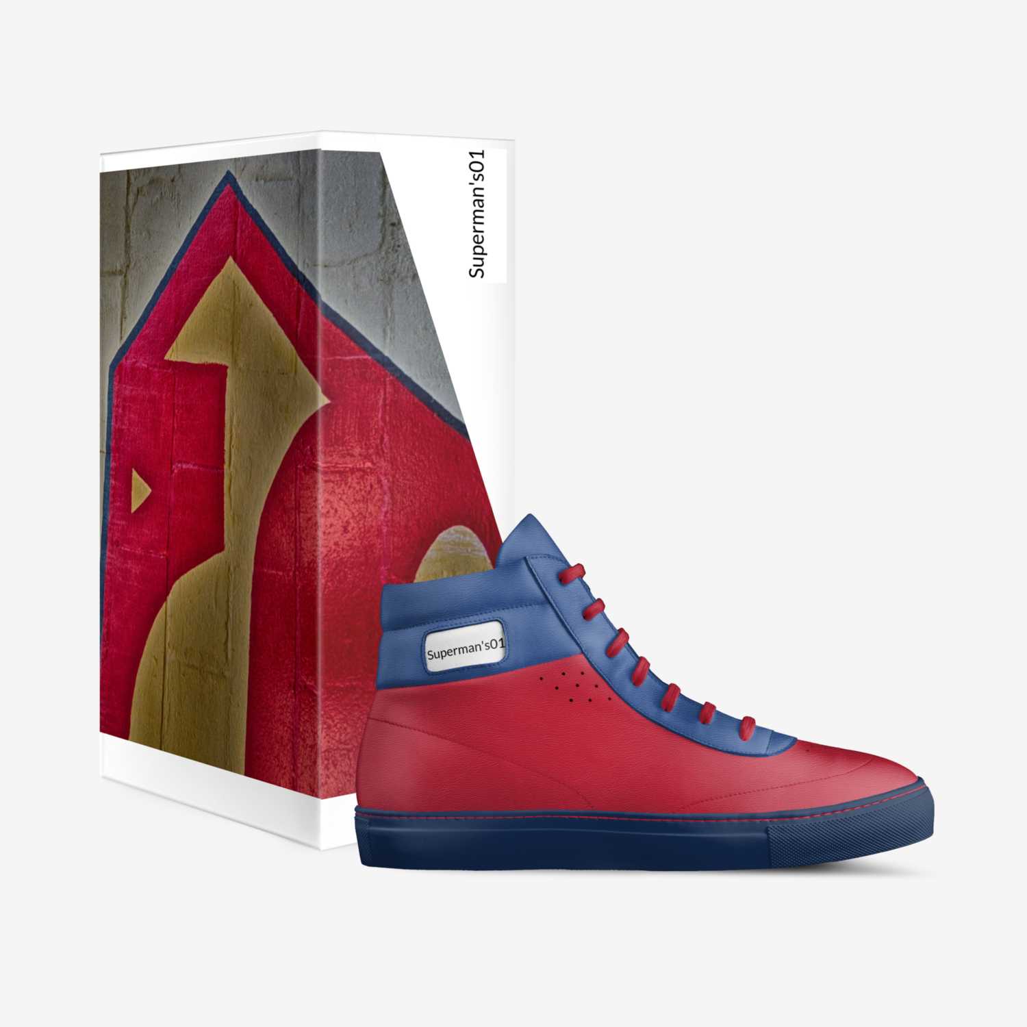 superman's 01 custom made in Italy shoes by Gabriel Ferguson | Box view