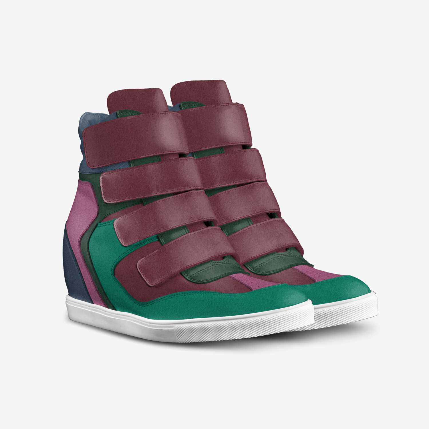 Rainbow custom made in Italy shoes by Beatrice Redi | Double view