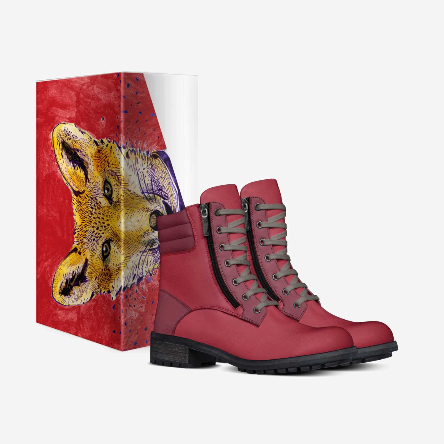 Red Reding Hood custom made in Italy shoes by Beatrice Redi | Box view