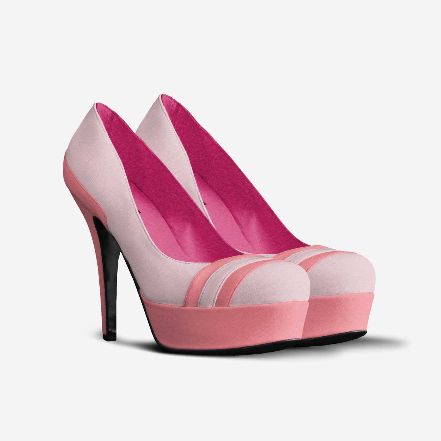 Candy Floss custom made in Italy shoes by Beatrice Redi | Double view