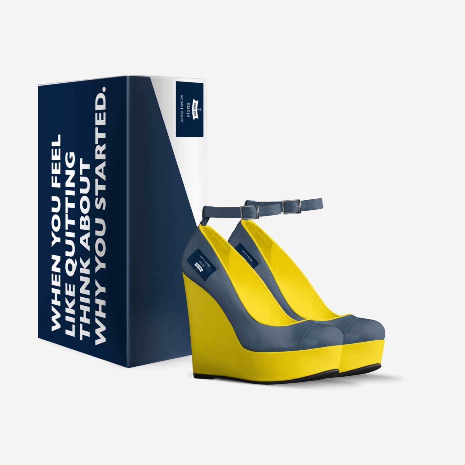 storm custom made in Italy shoes by Bookshop3 | Box view
