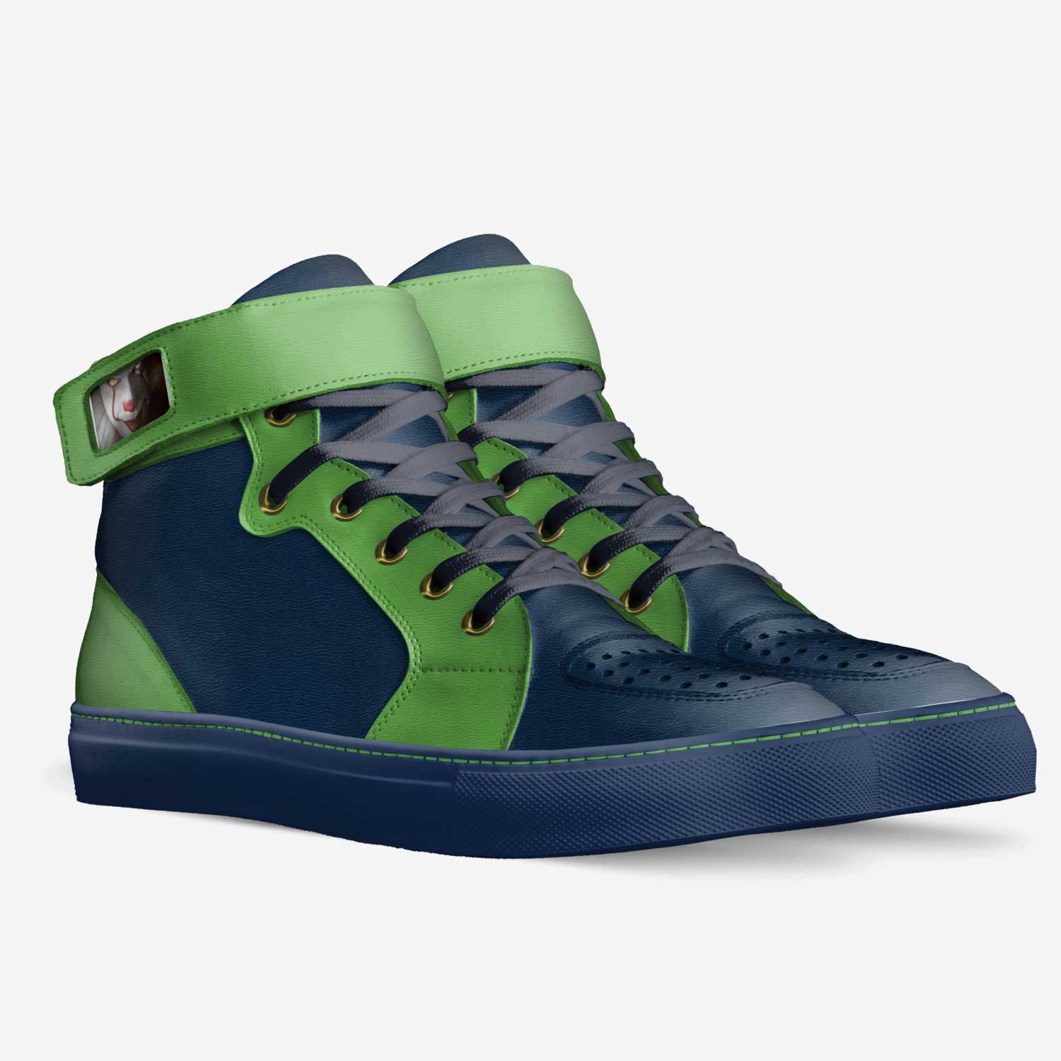 flocs custom made in Italy shoes by Damon Warnack | Double view