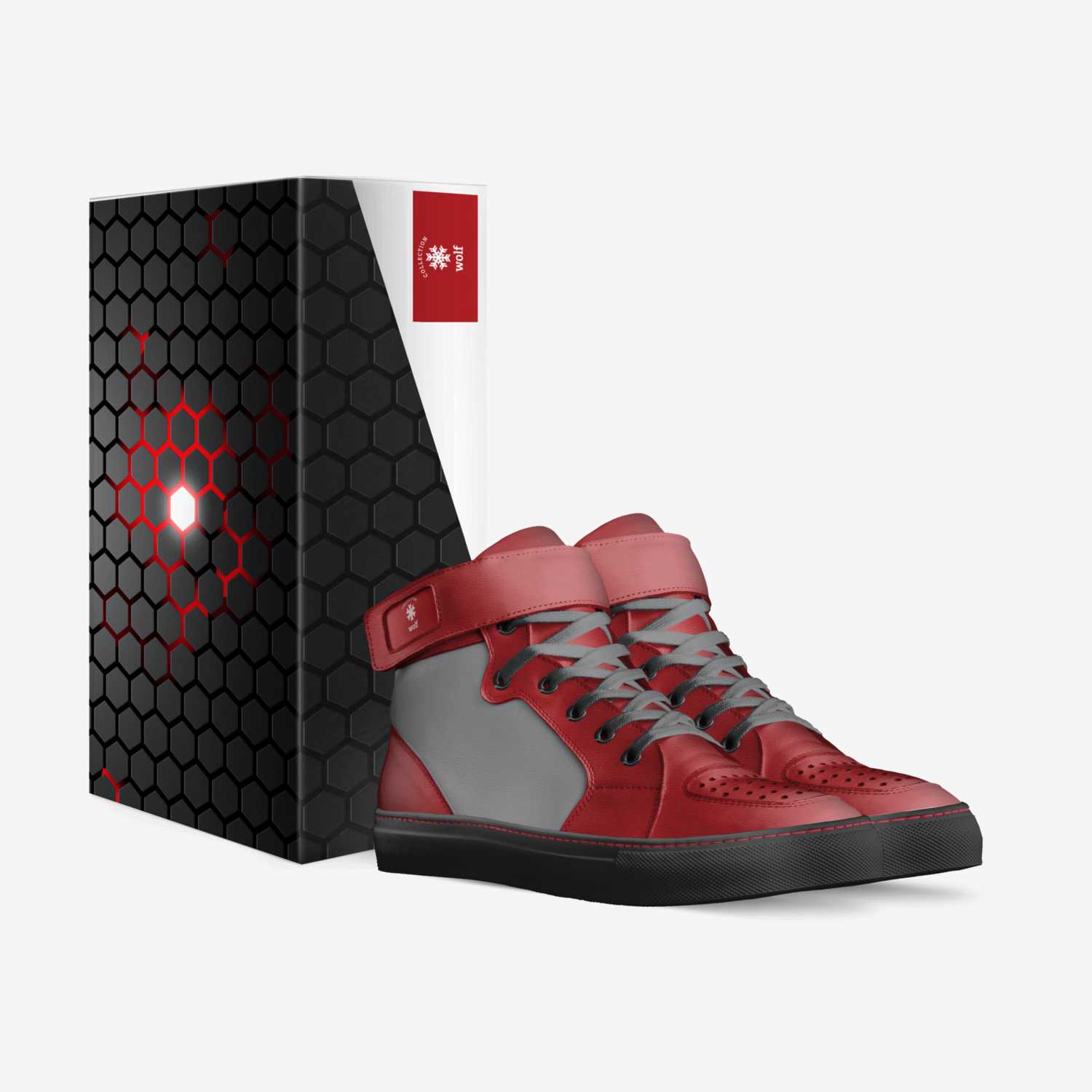 wolf custom made in Italy shoes by Golden | Box view