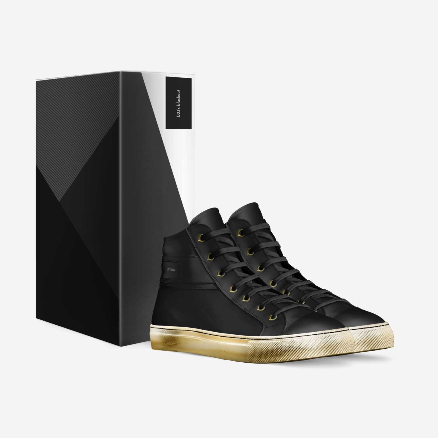 L03’s blackout custom made in Italy shoes by Landen Strouse | Box view