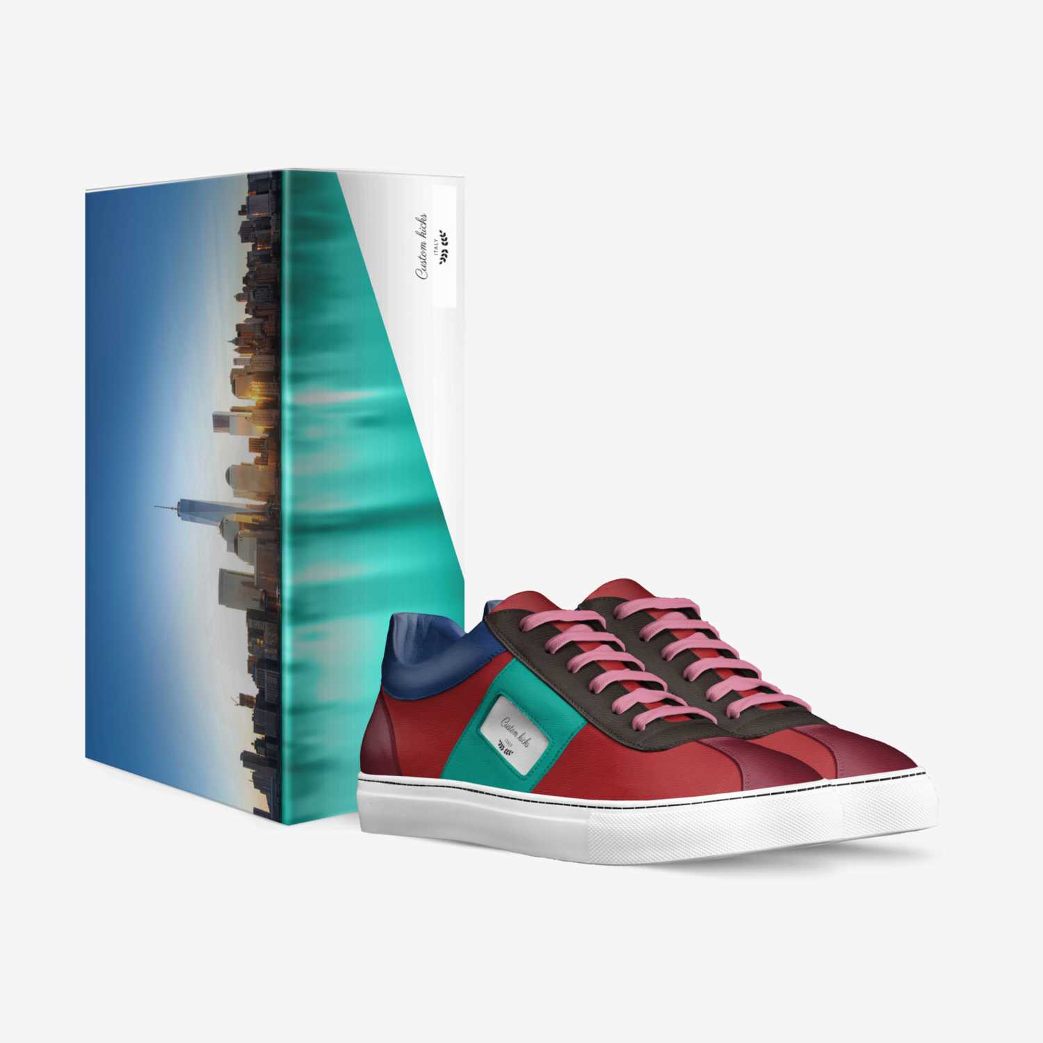 Custom kicks custom made in Italy shoes by Zach Adams | Box view