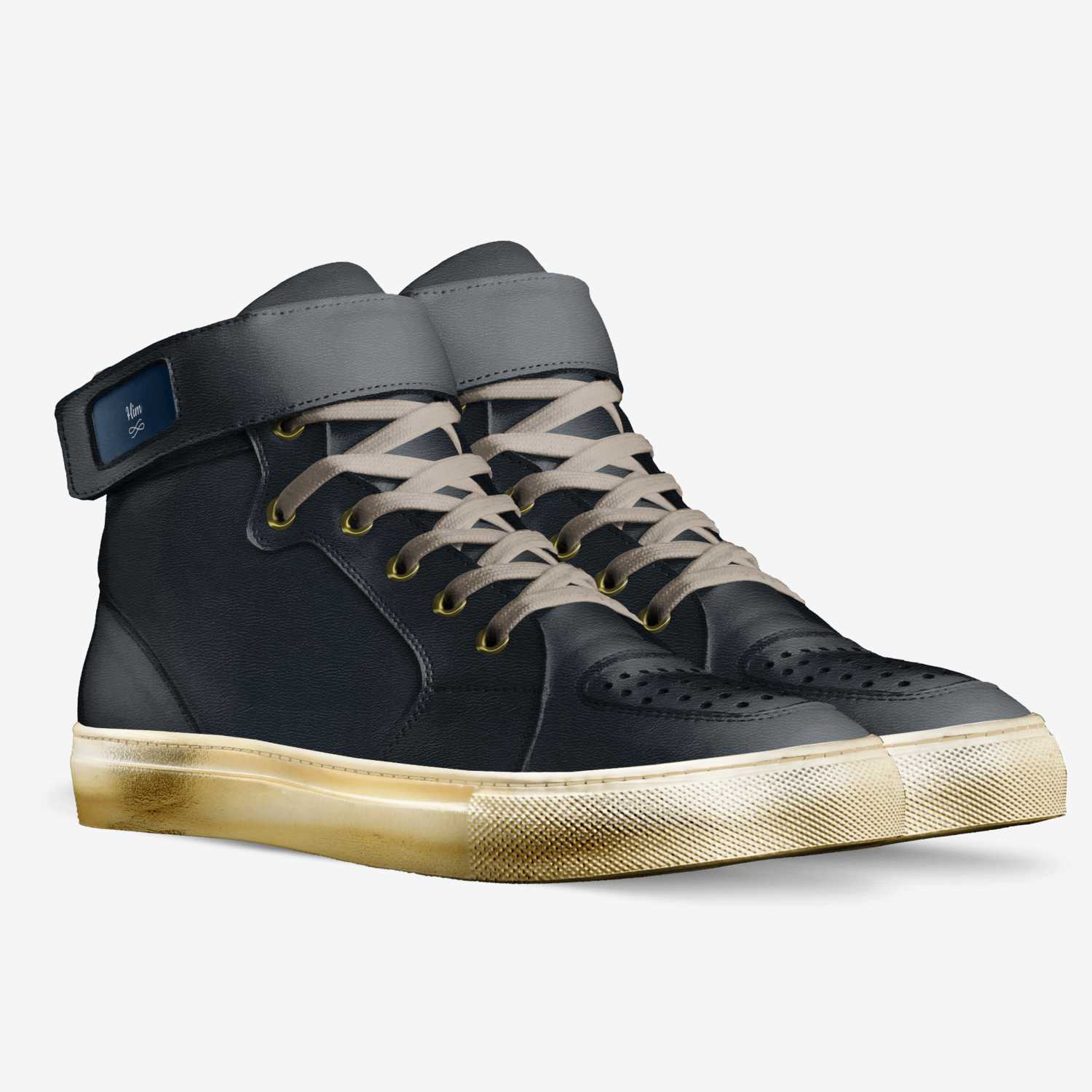 Him custom made in Italy shoes by Stefanie Black | Double view