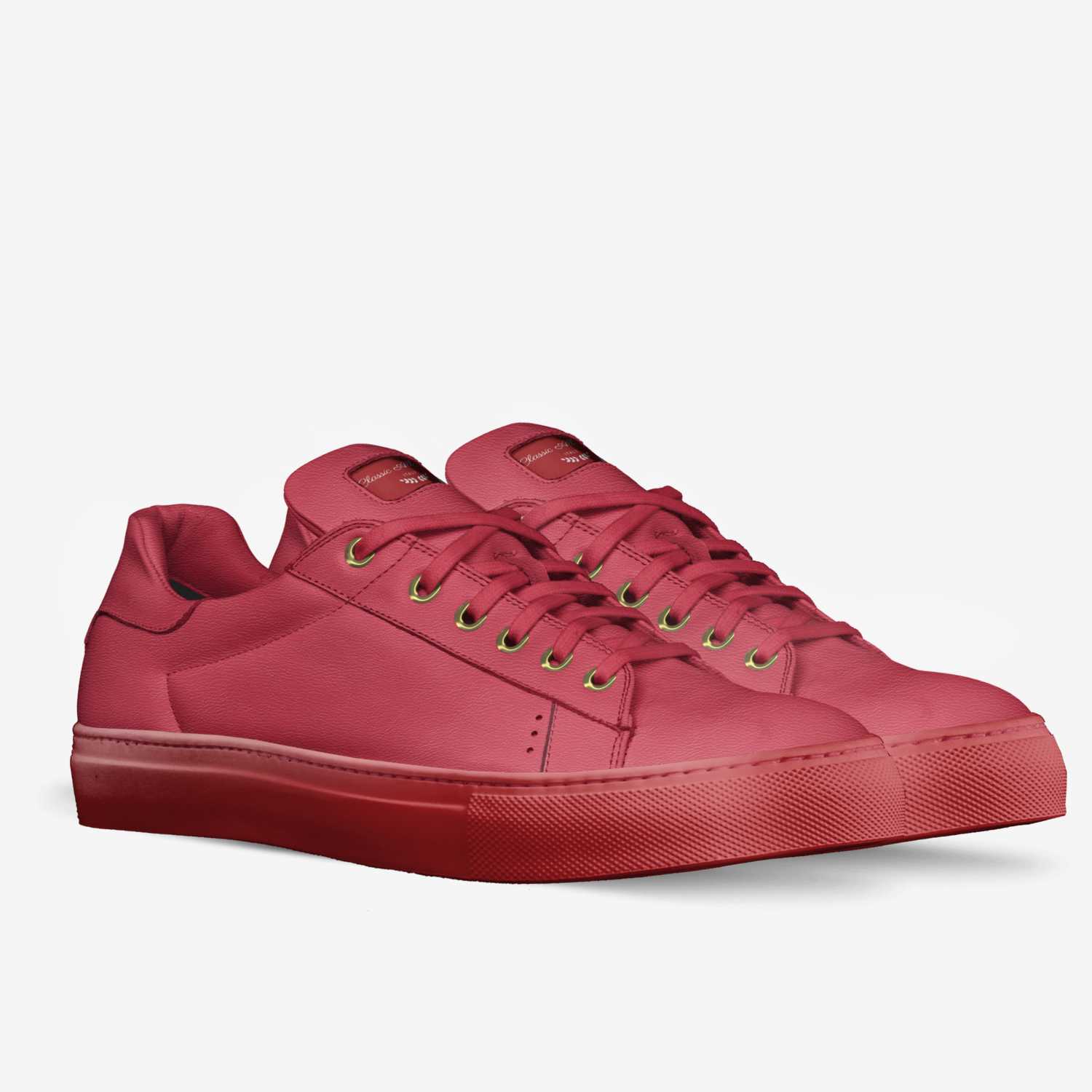 Classic All Red custom made in Italy shoes by Bls Footwear | Double view
