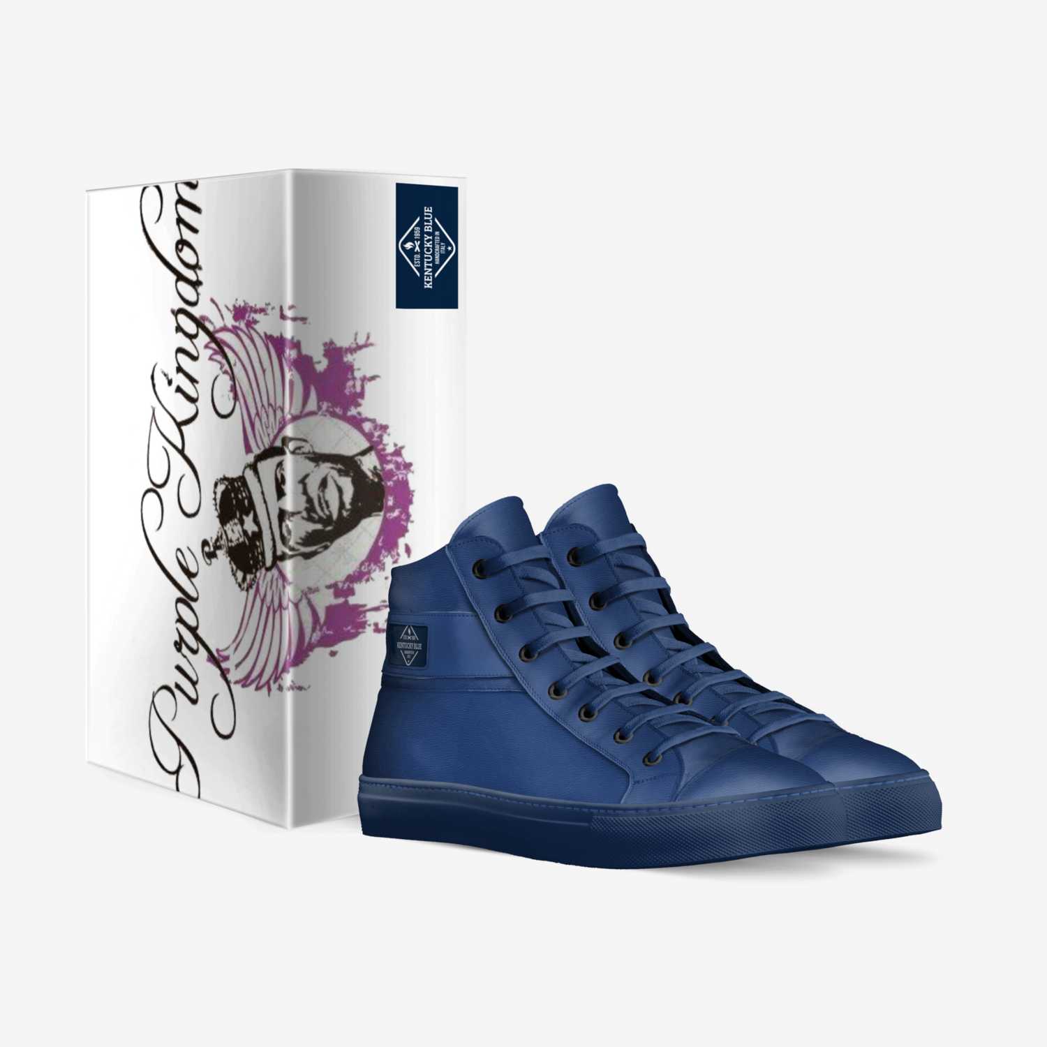 Kentucky blue custom made in Italy shoes by Voofisher Voo | Box view