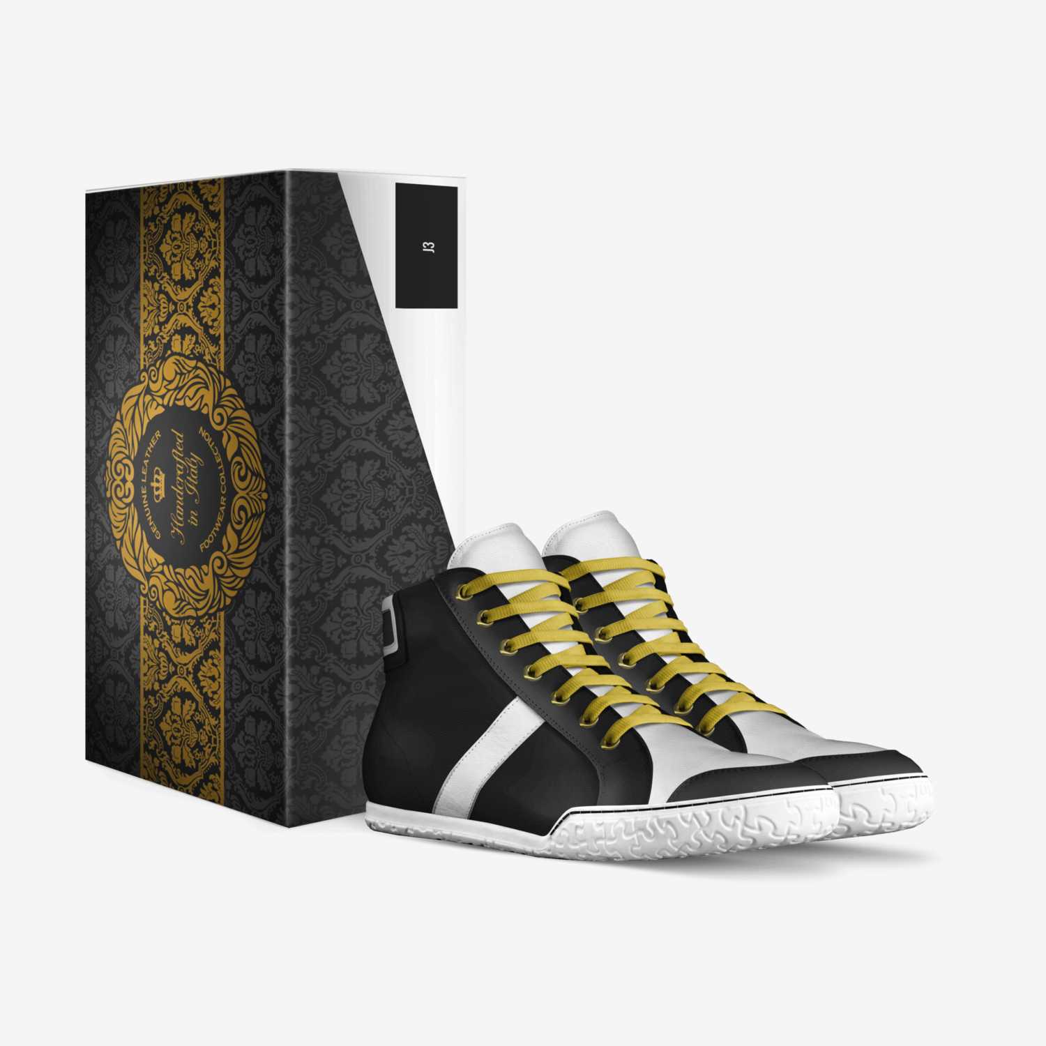 J3 custom made in Italy shoes by Jontrell Davis | Box view
