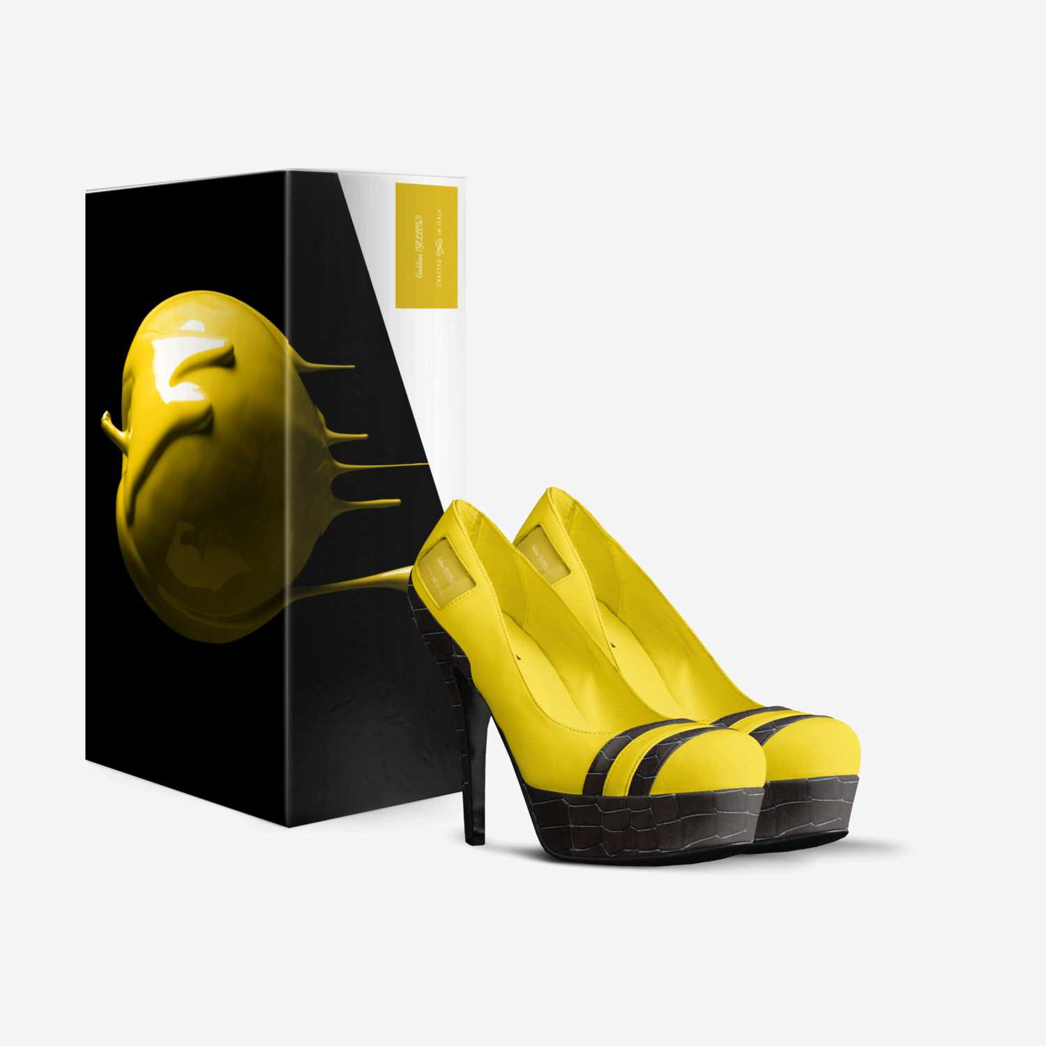 Goddess (YELLOW) custom made in Italy shoes by Sedric Mcgee | Box view