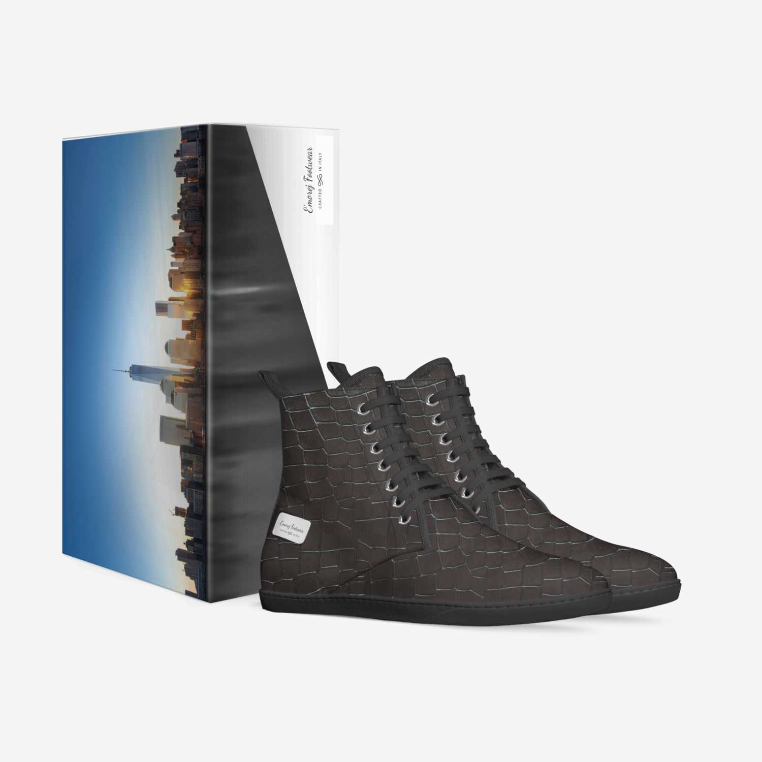 E'morej Footwear custom made in Italy shoes by Lateef Williams | Box view