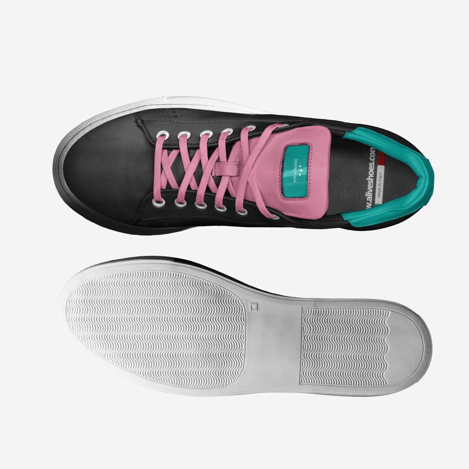 Mentally sick custom made in Italy shoes by Mentally Sick Clothing Co. | Top view
