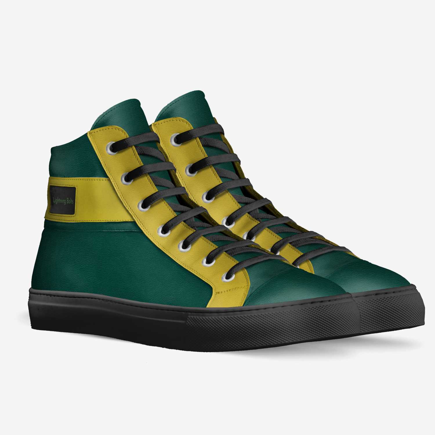 Lightning Bolts custom made in Italy shoes by Josh Epstein | Double view