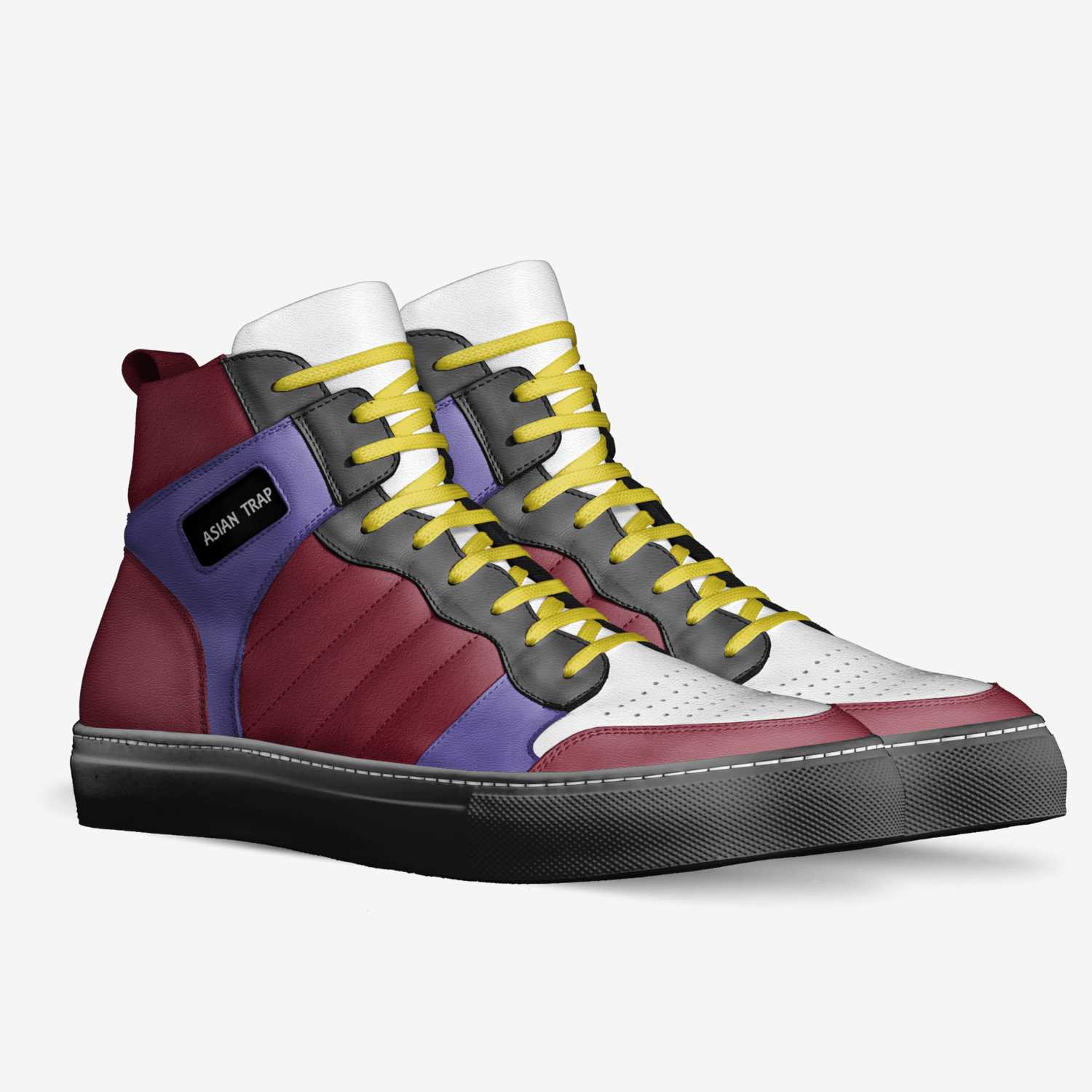 Hyke Sneakers custom made in Italy shoes by Djibril Mounanah | Double view