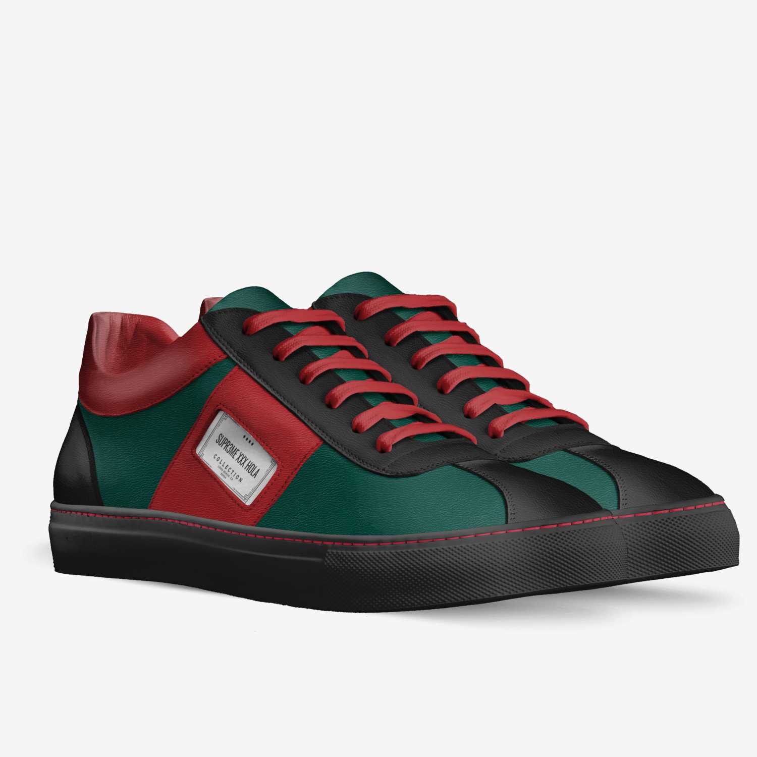 Supr3me xxx Hola custom made in Italy shoes by Reece Marshall | Double view