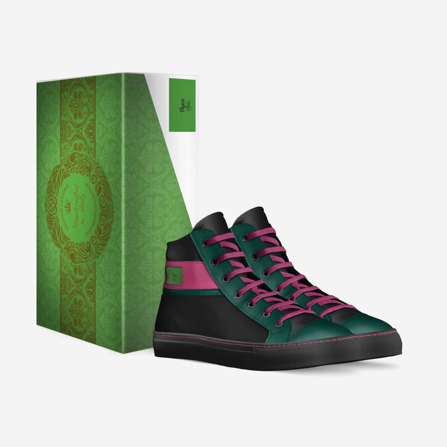 Flyers custom made in Italy shoes by Retr0 Defalt | Box view