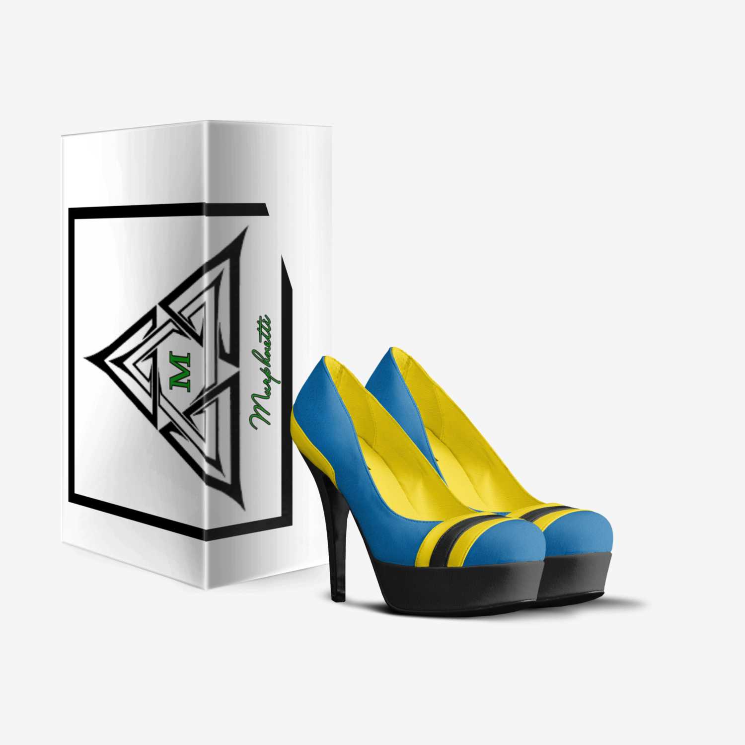 Bajan Carnv. Queen custom made in Italy shoes by Tyriek Murphy | Box view