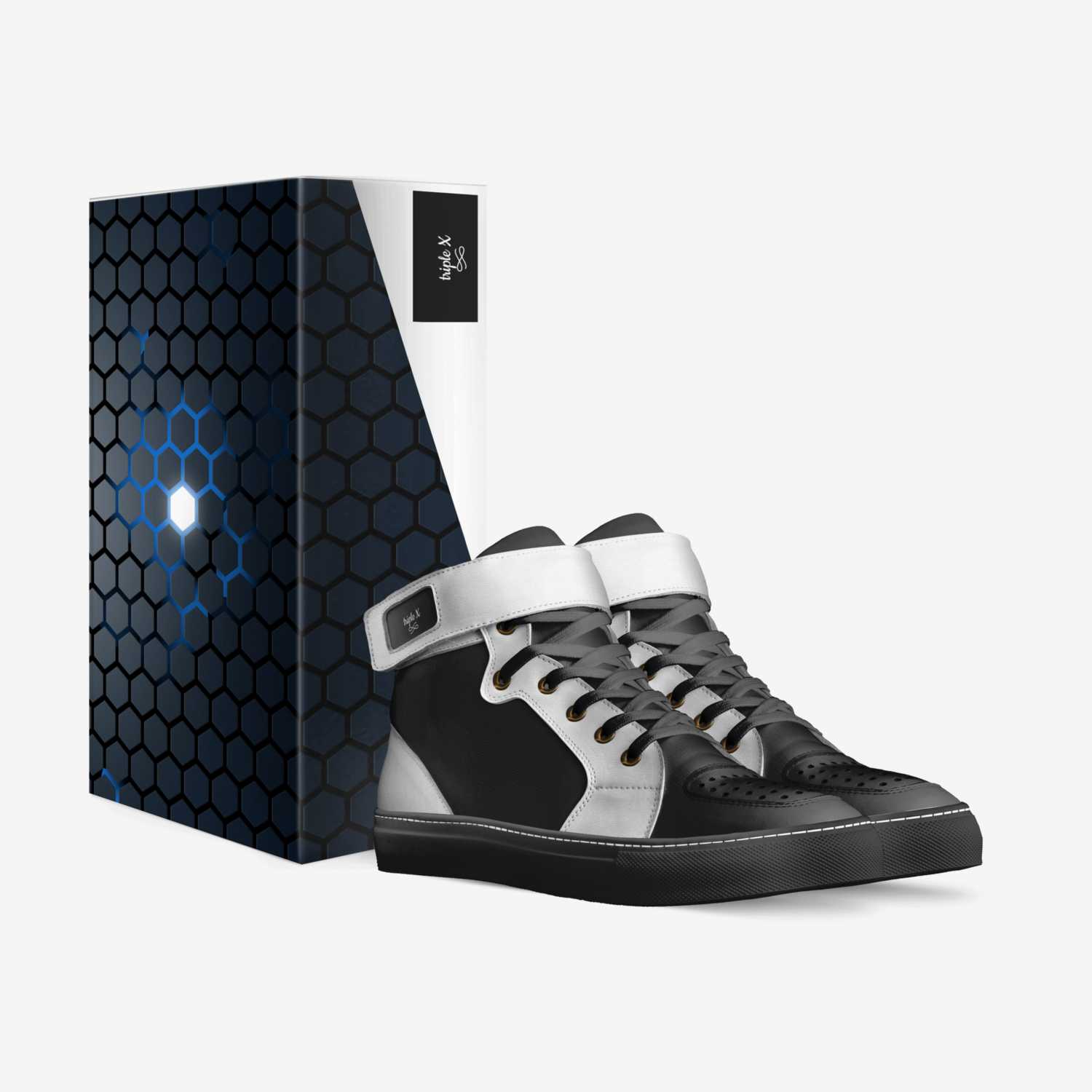 triple X custom made in Italy shoes by Huzaifa | Box view