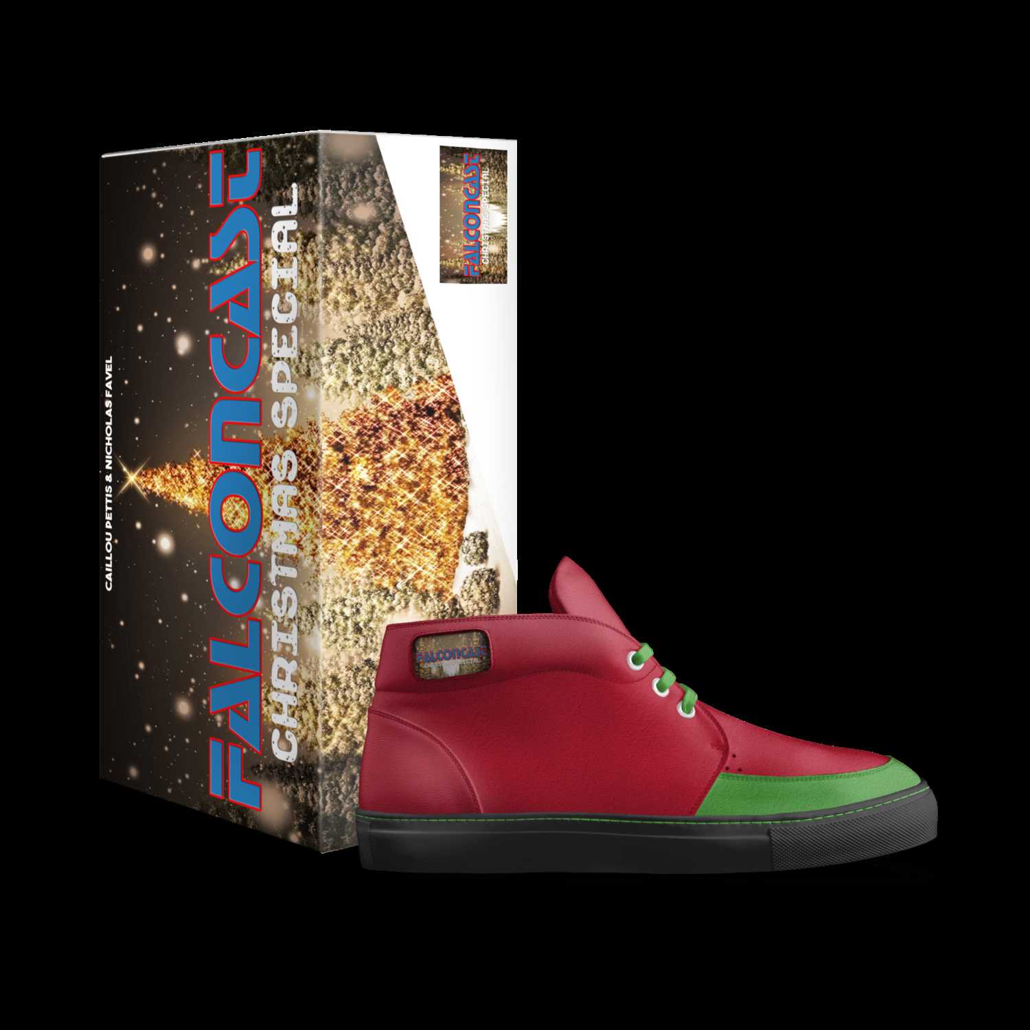 FalconCast Christmas A Custom Shoe concept by Caillou Pettis