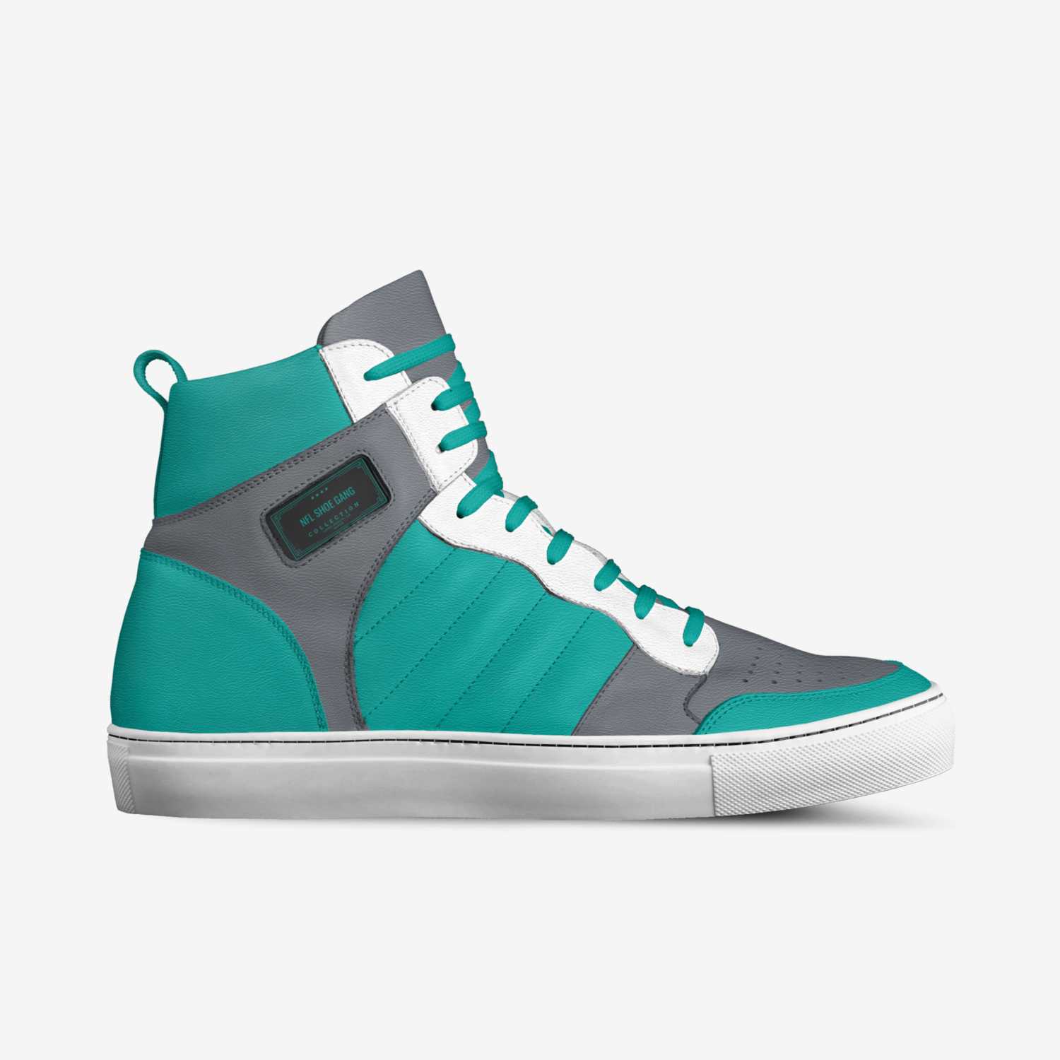 NFL Shoe Gang custom made in Italy shoes by Bethany Ausley | Side view