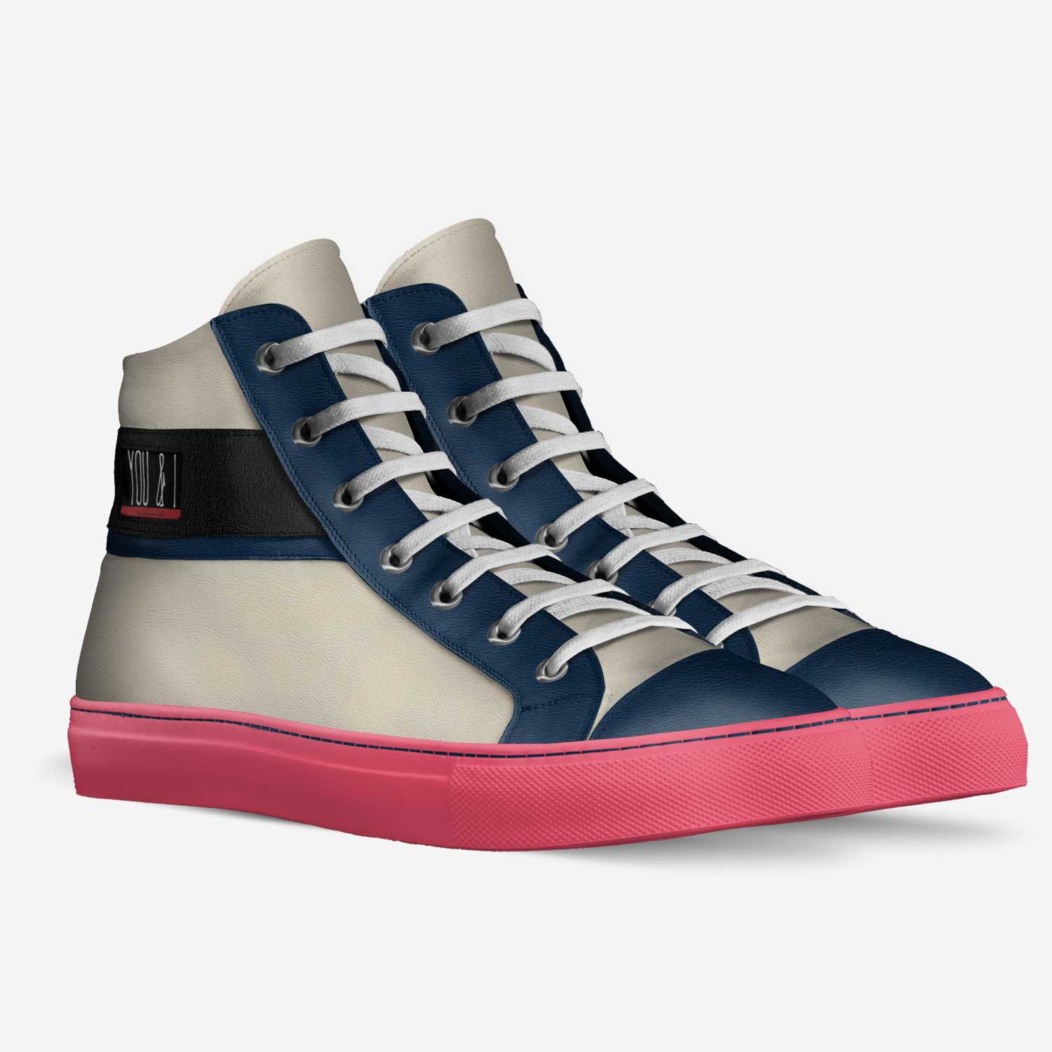 YOU & I  custom made in Italy shoes by Lawrence Liu | Double view