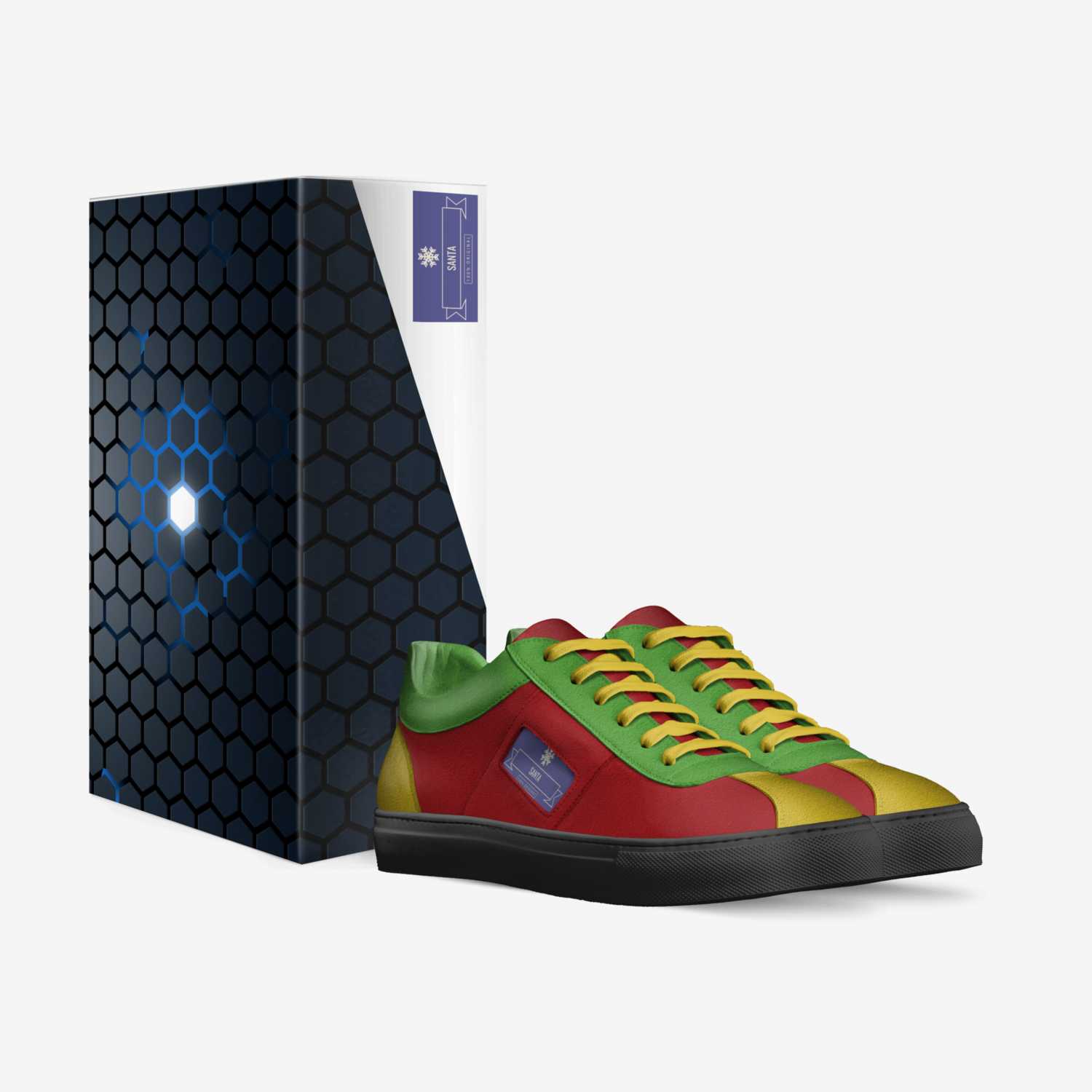 santa custom made in Italy shoes by Grape Soda | Box view