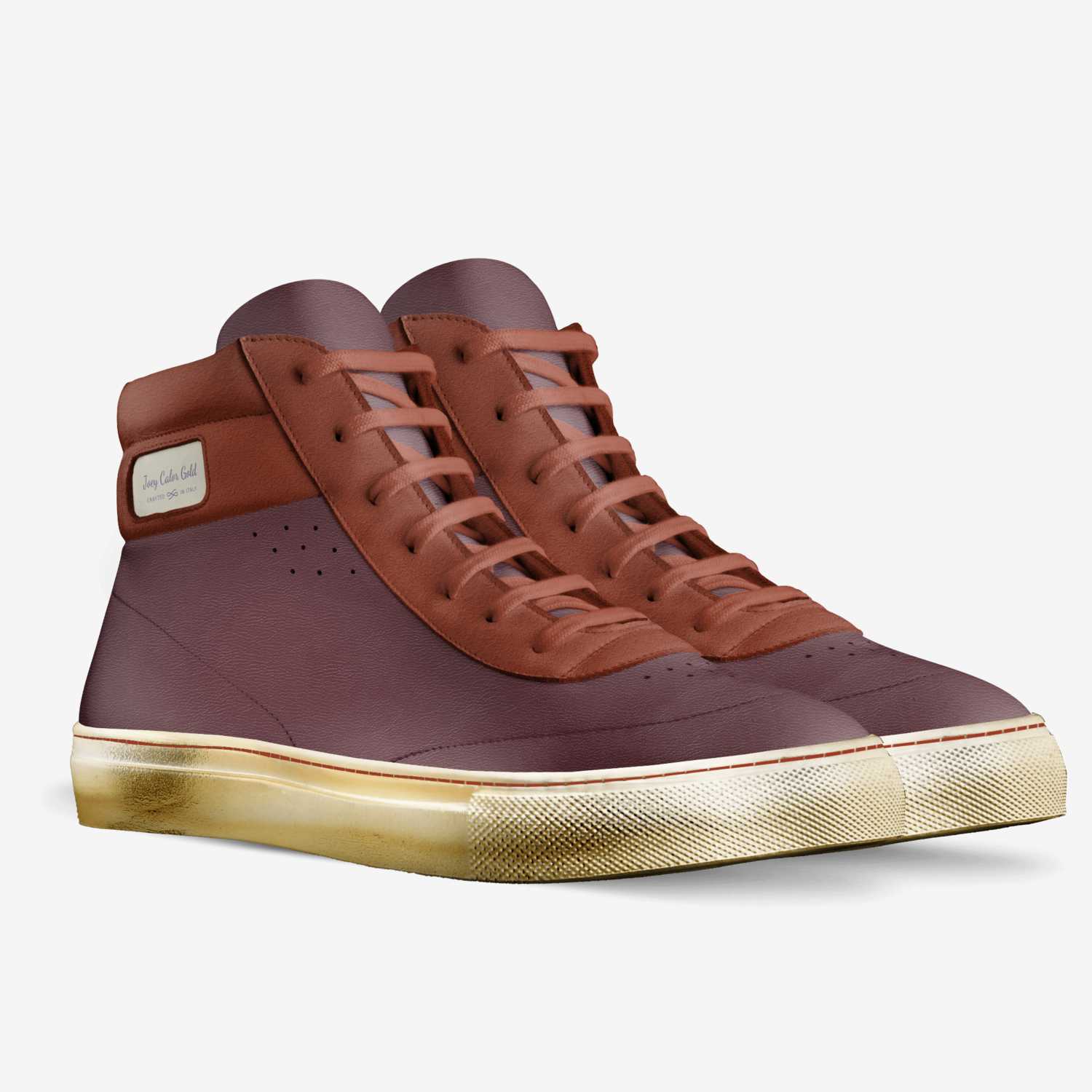 Joey Calor Gold custom made in Italy shoes by Joseph Smith | Double view
