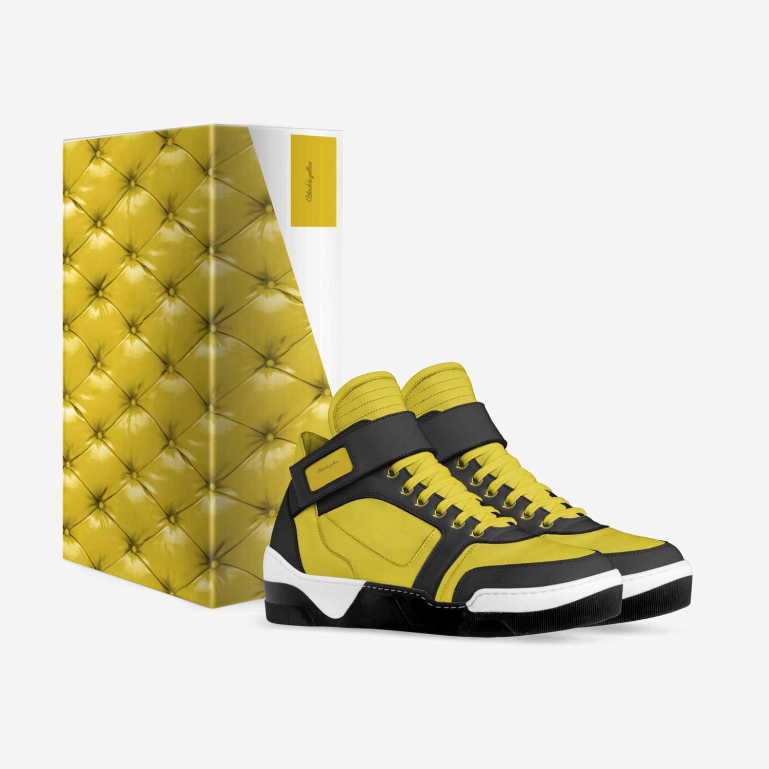 Black&yellow custom made in Italy shoes by Charles Russaw | Box view