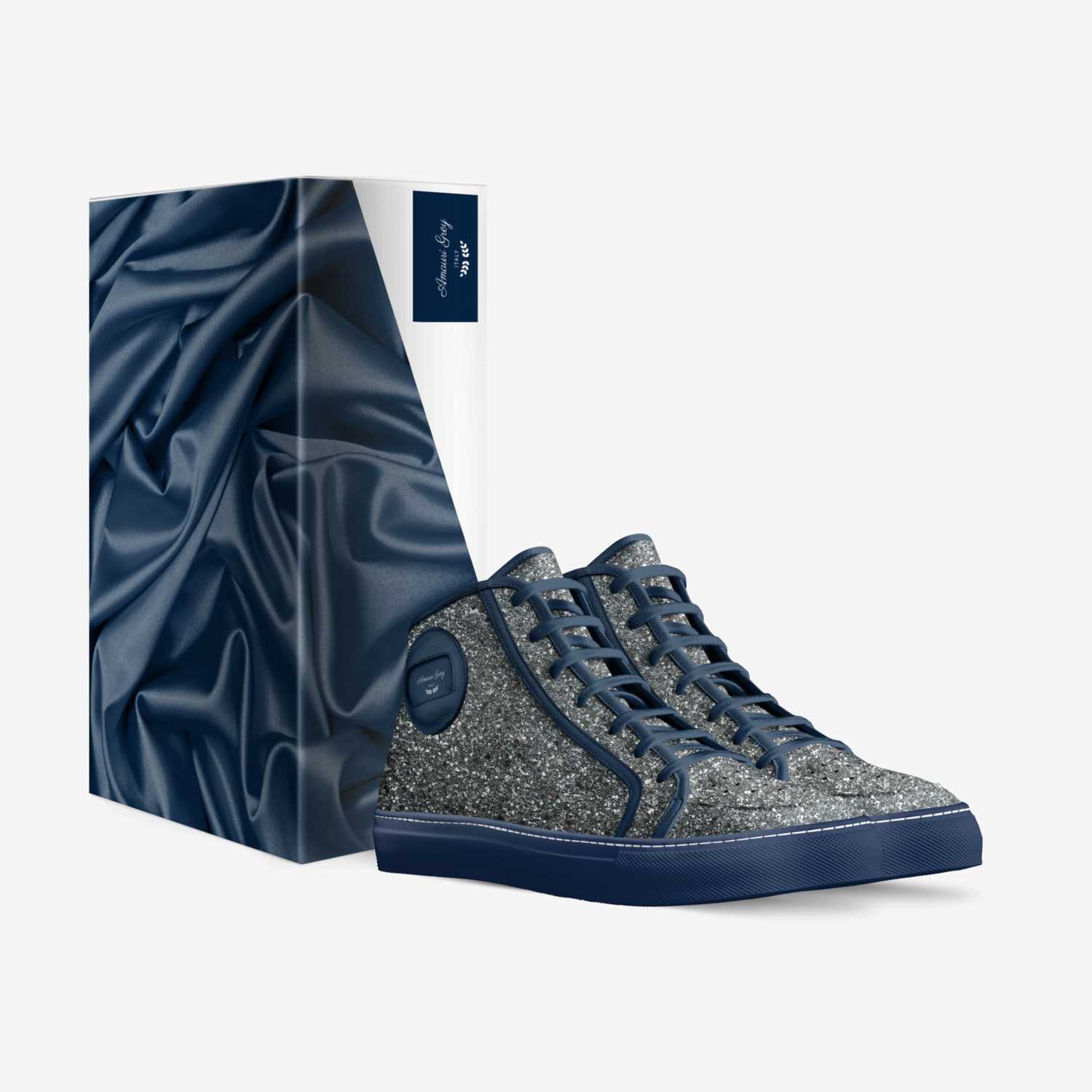 Amauri Grey custom made in Italy shoes by Naim Travis | Box view