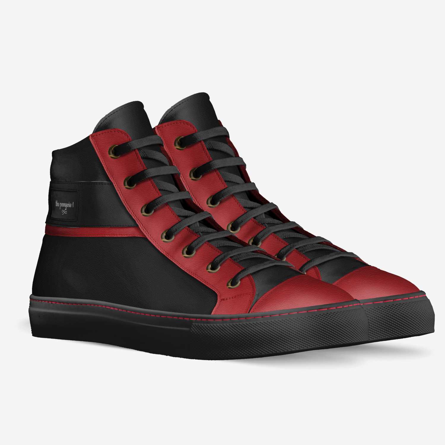 the pennywise 1 custom made in Italy shoes by Isaac Jaden Wright | Double view