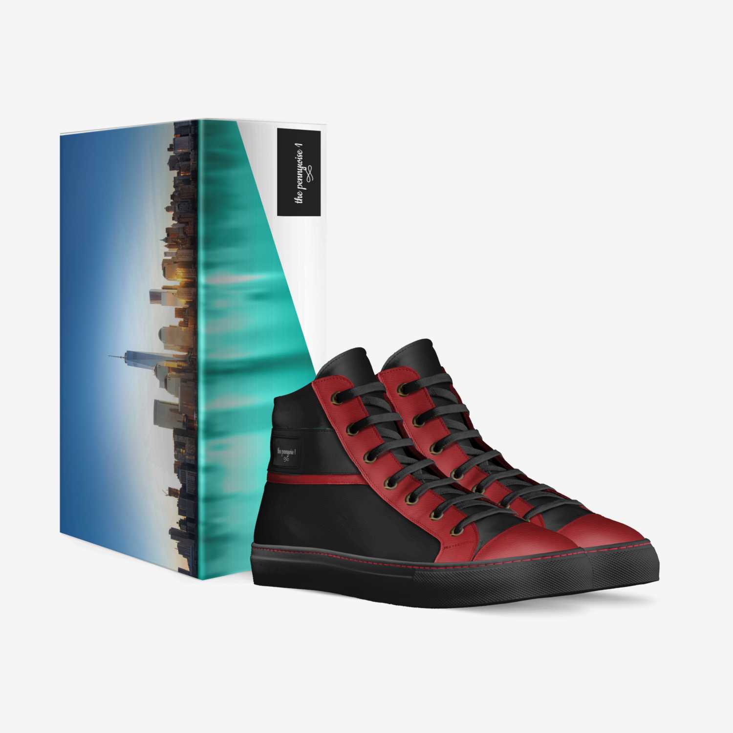 the pennywise 1 custom made in Italy shoes by Isaac Jaden Wright | Box view