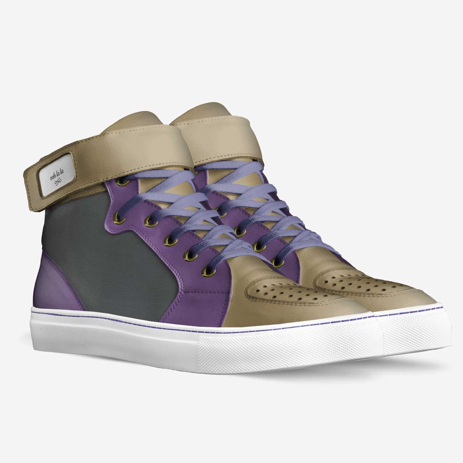 ooh la la custom made in Italy shoes by Clare M Palovcsik | Double view