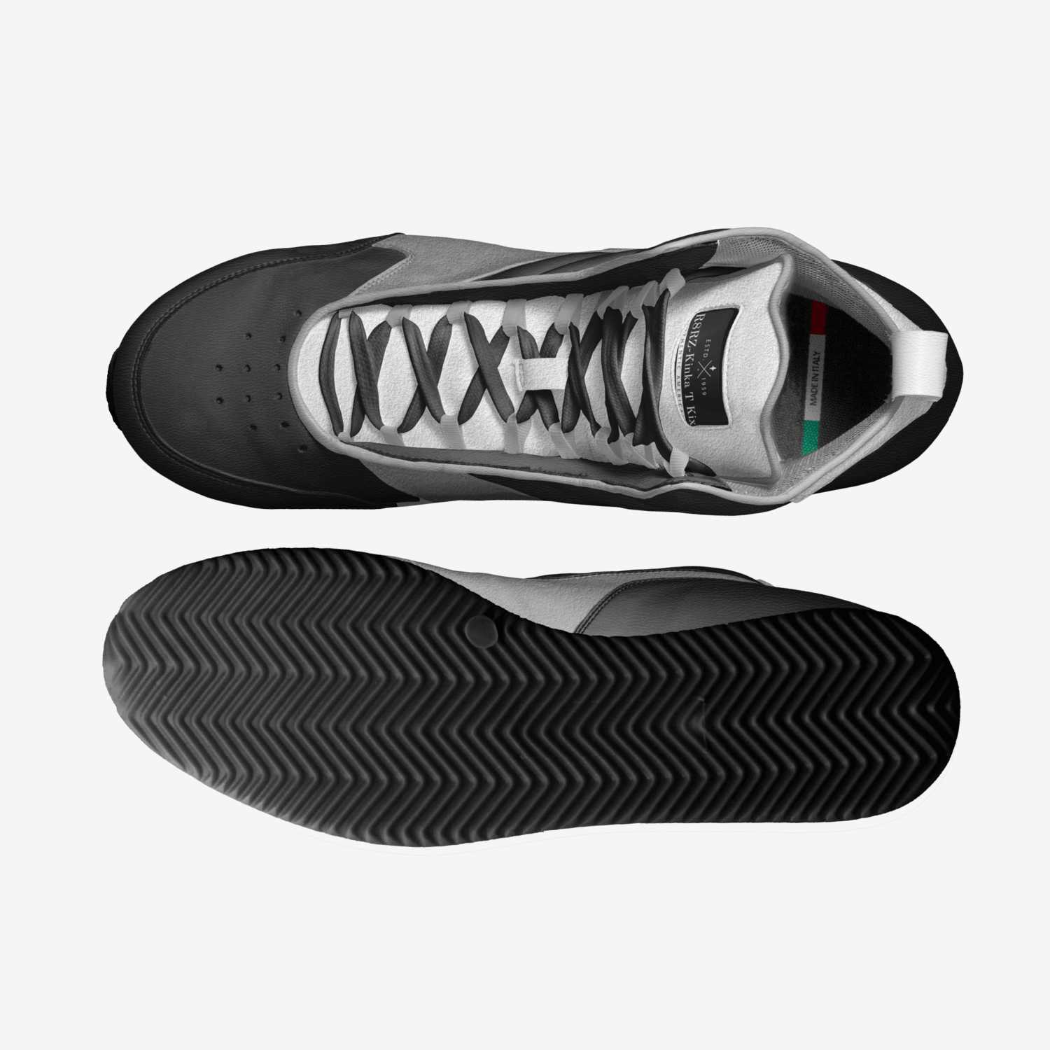 R8RZ-Kinka T Kix custom made in Italy shoes by Kinka T Kix | Top view