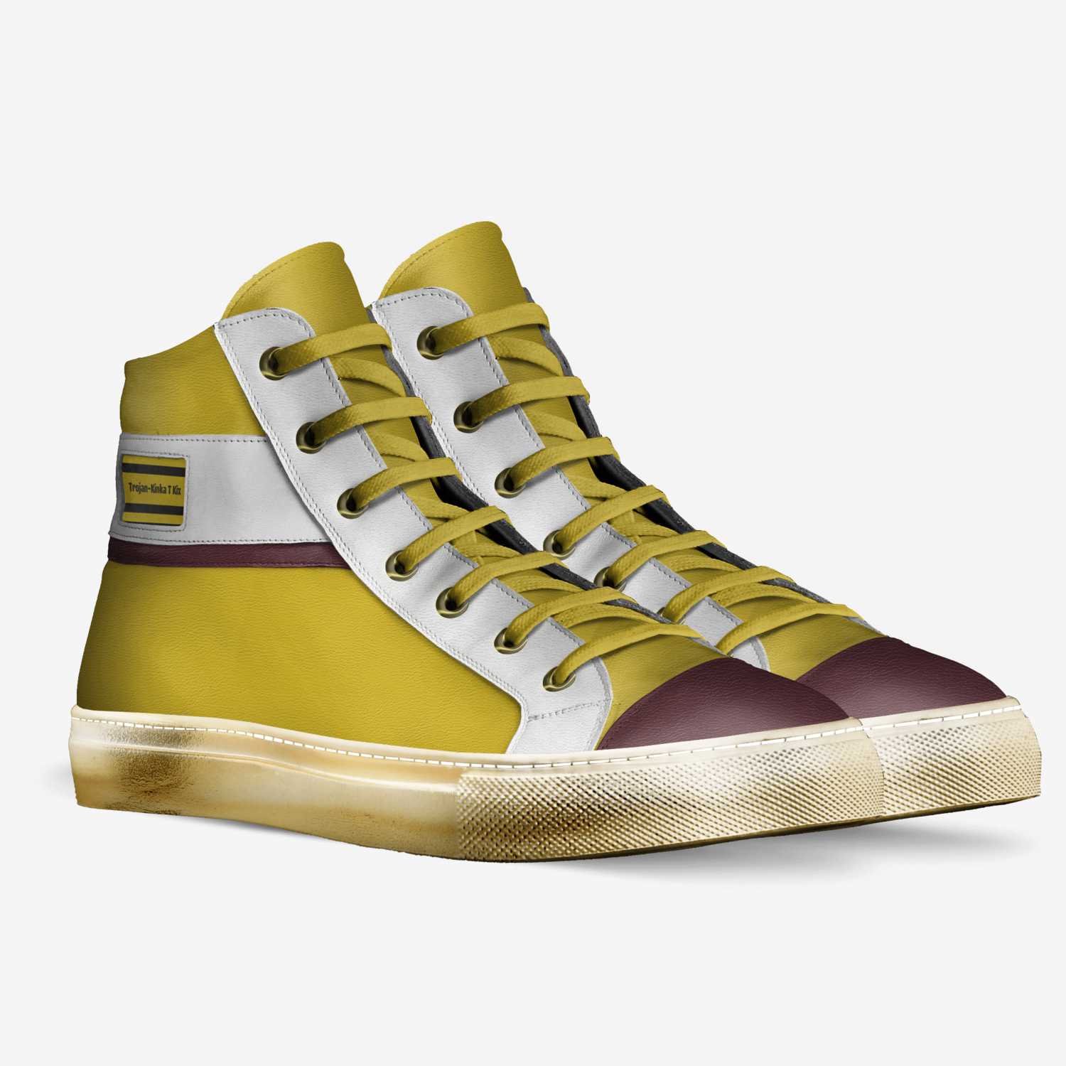 Trojan-Kinka T Kix custom made in Italy shoes by Kinka T Kix | Double view
