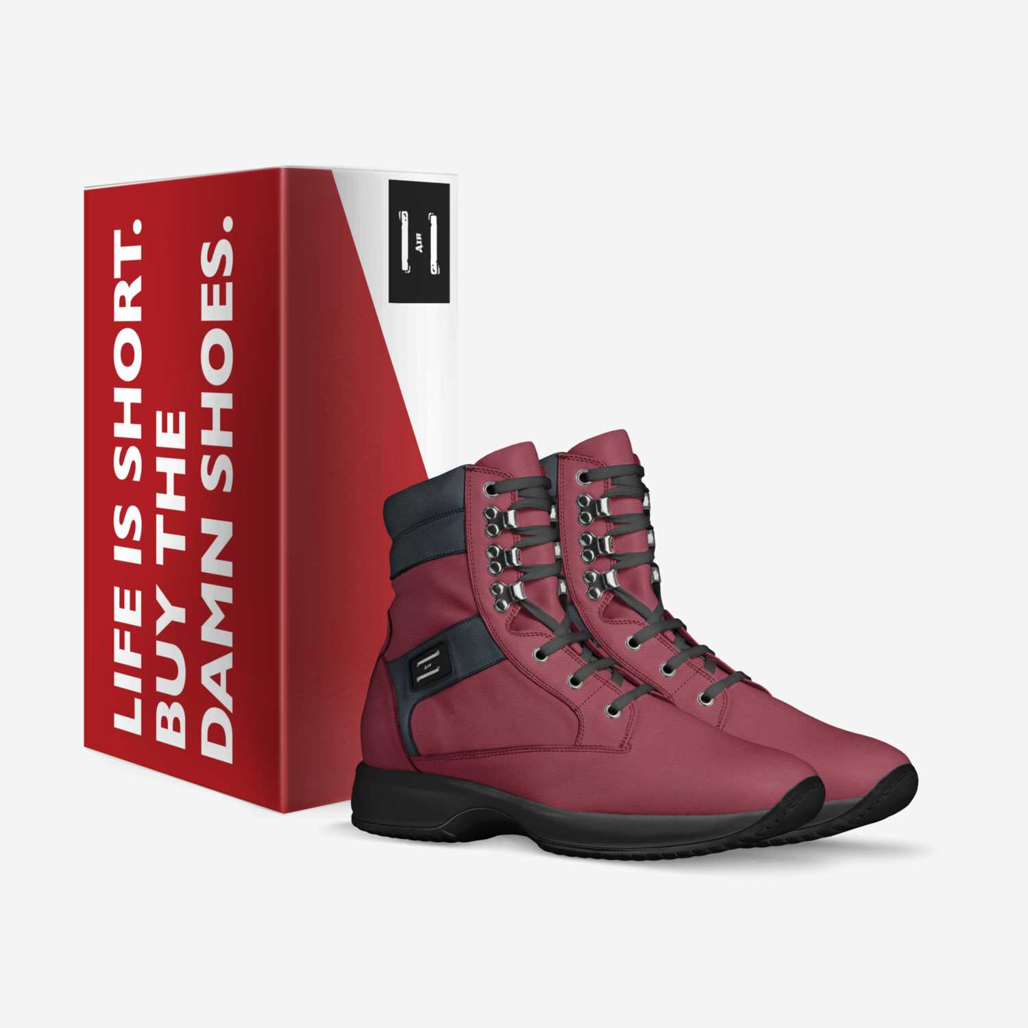 Air custom made in Italy shoes by Brandon Threat | Box view