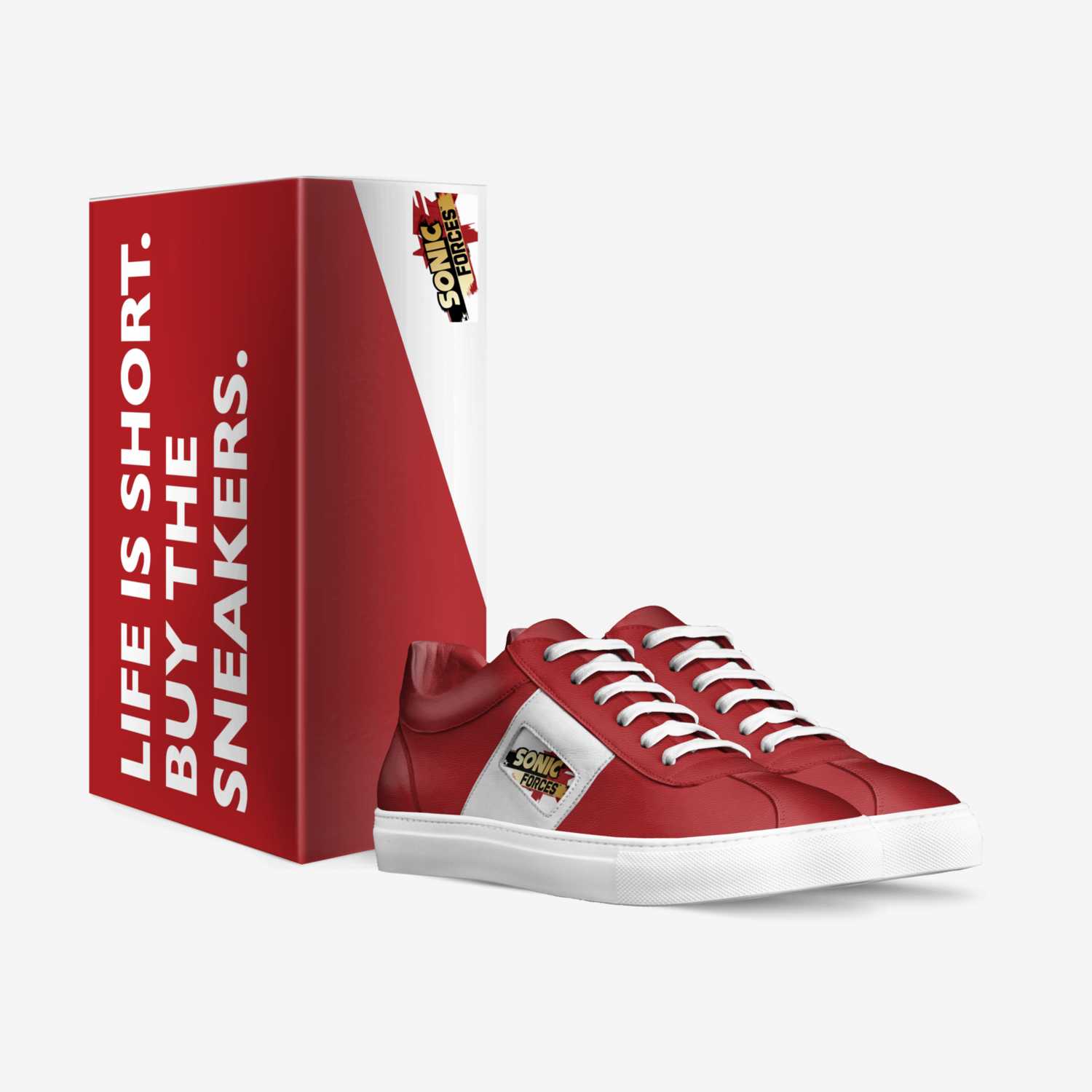 Sonic forces custom made in Italy shoes by Noah Murray | Box view