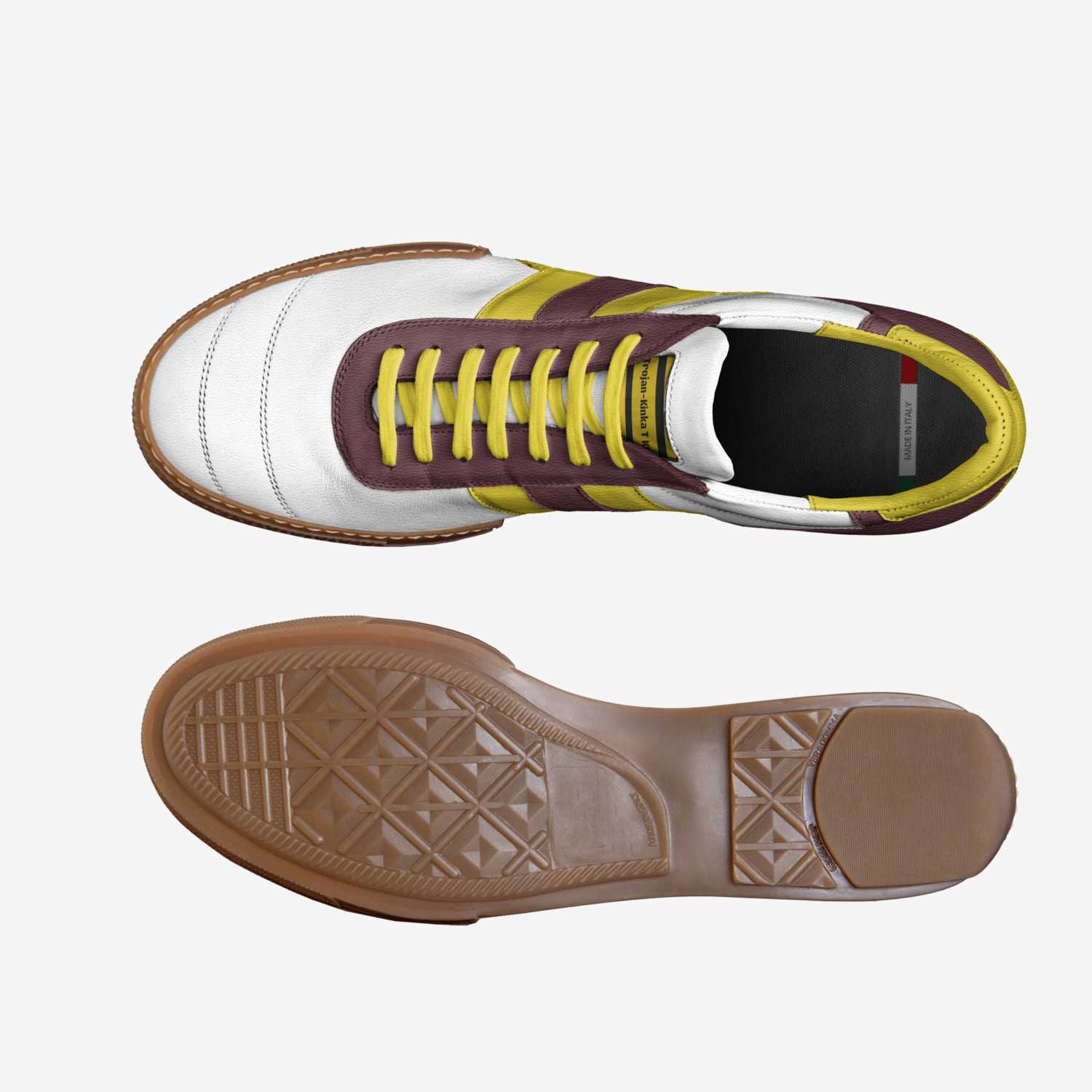 Trojan-Kinka T Kix custom made in Italy shoes by Kinka T Kix | Top view