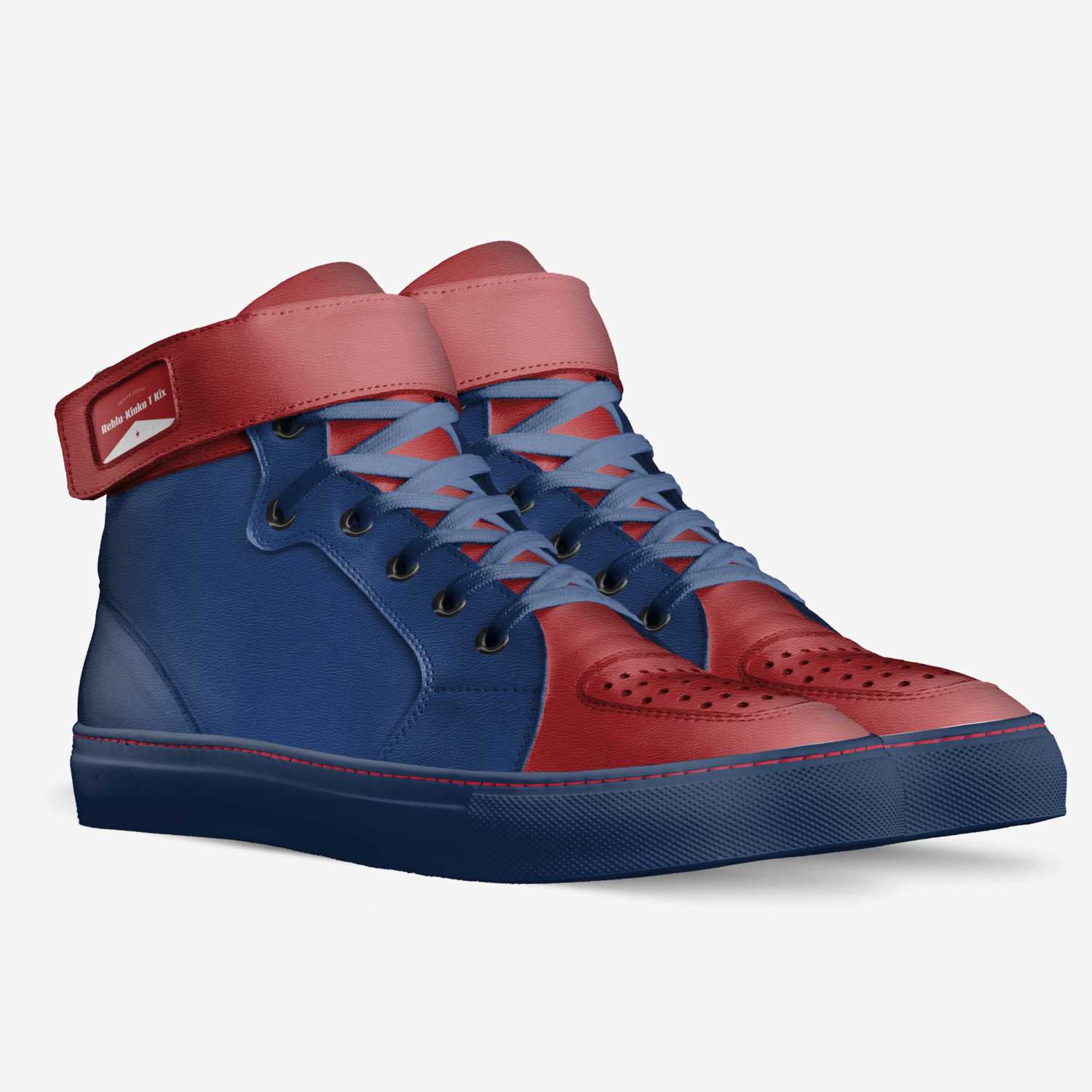 Reblu-Kinka T Kix custom made in Italy shoes by Kinka T Kix | Double view