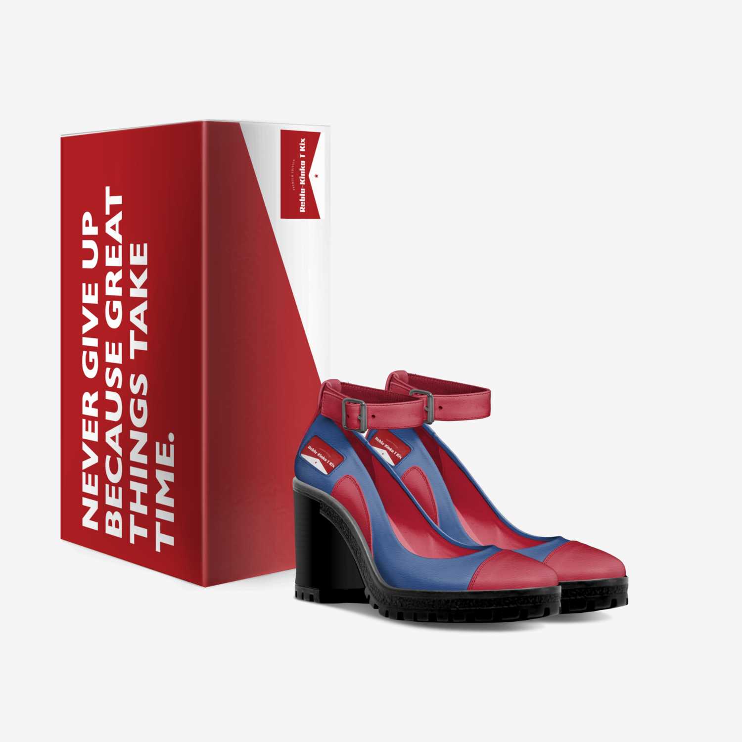 Reblu-Kinka T Kix custom made in Italy shoes by Kinka T Kix | Box view